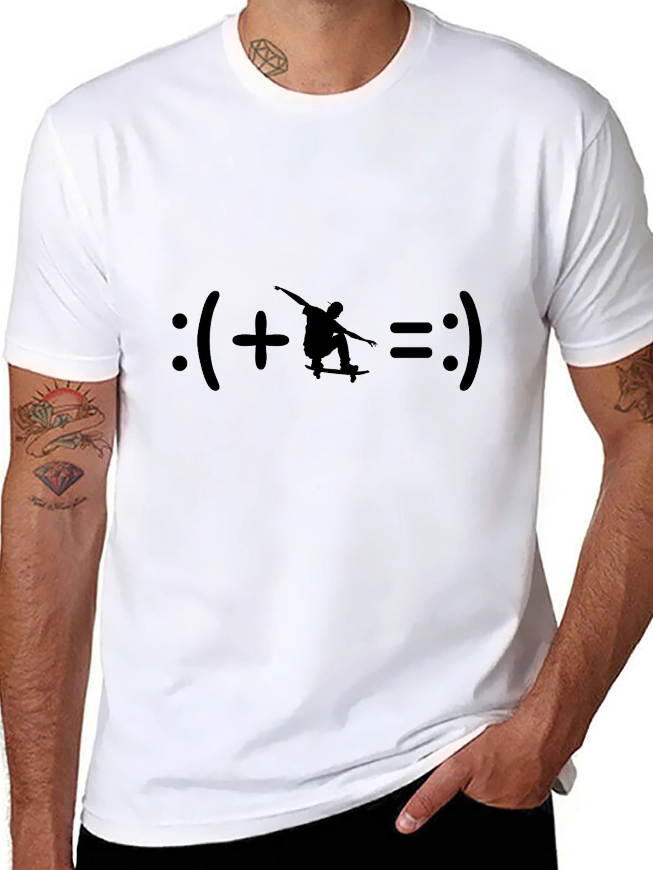Skateboarder Equation Graphic T-Shirt