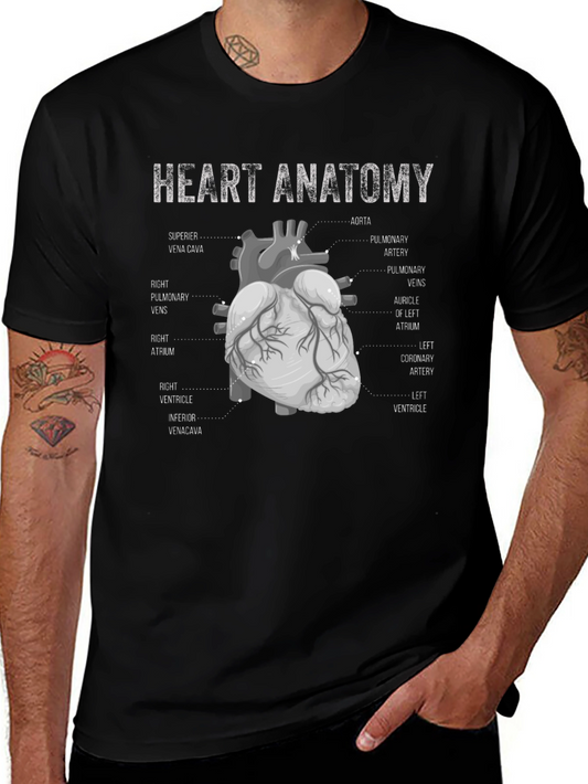 Anatomical Heart Diagram T-Shirt - Science & Anatomy Tee