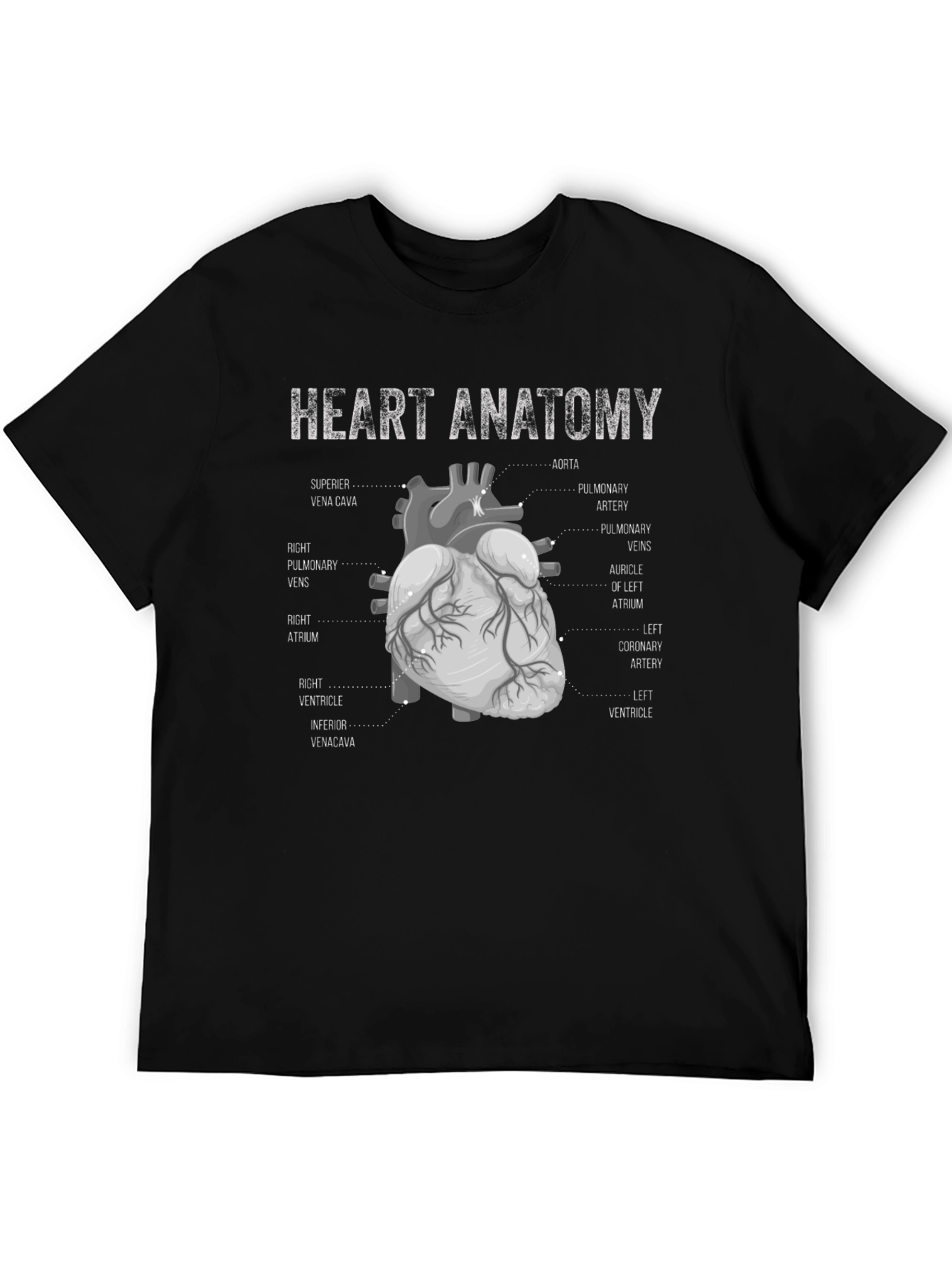 Anatomical Heart Diagram T-Shirt - Science & Anatomy Tee