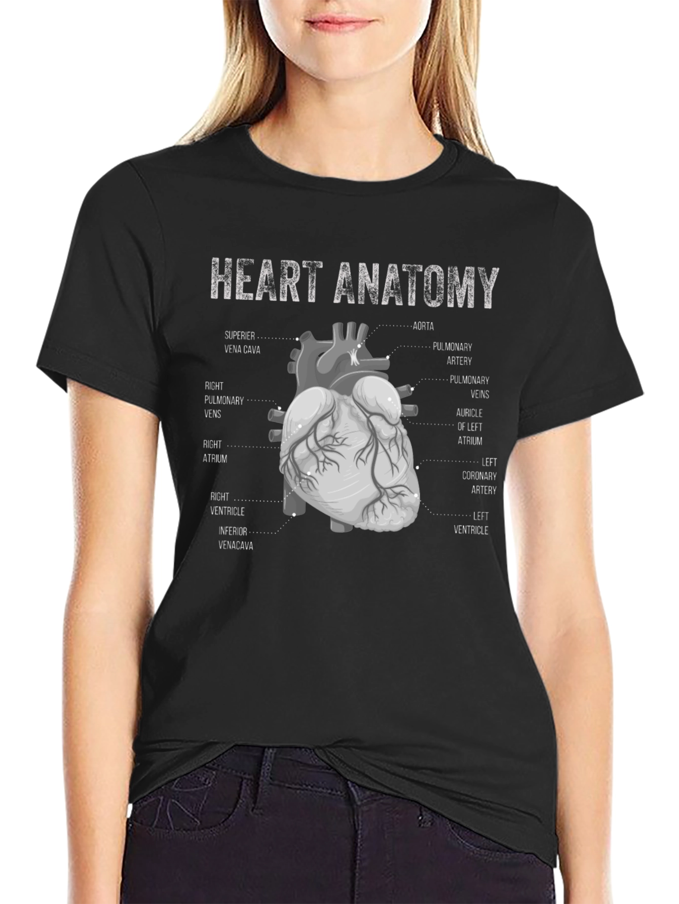 Anatomical Heart Diagram T-Shirt - Science & Anatomy Tee