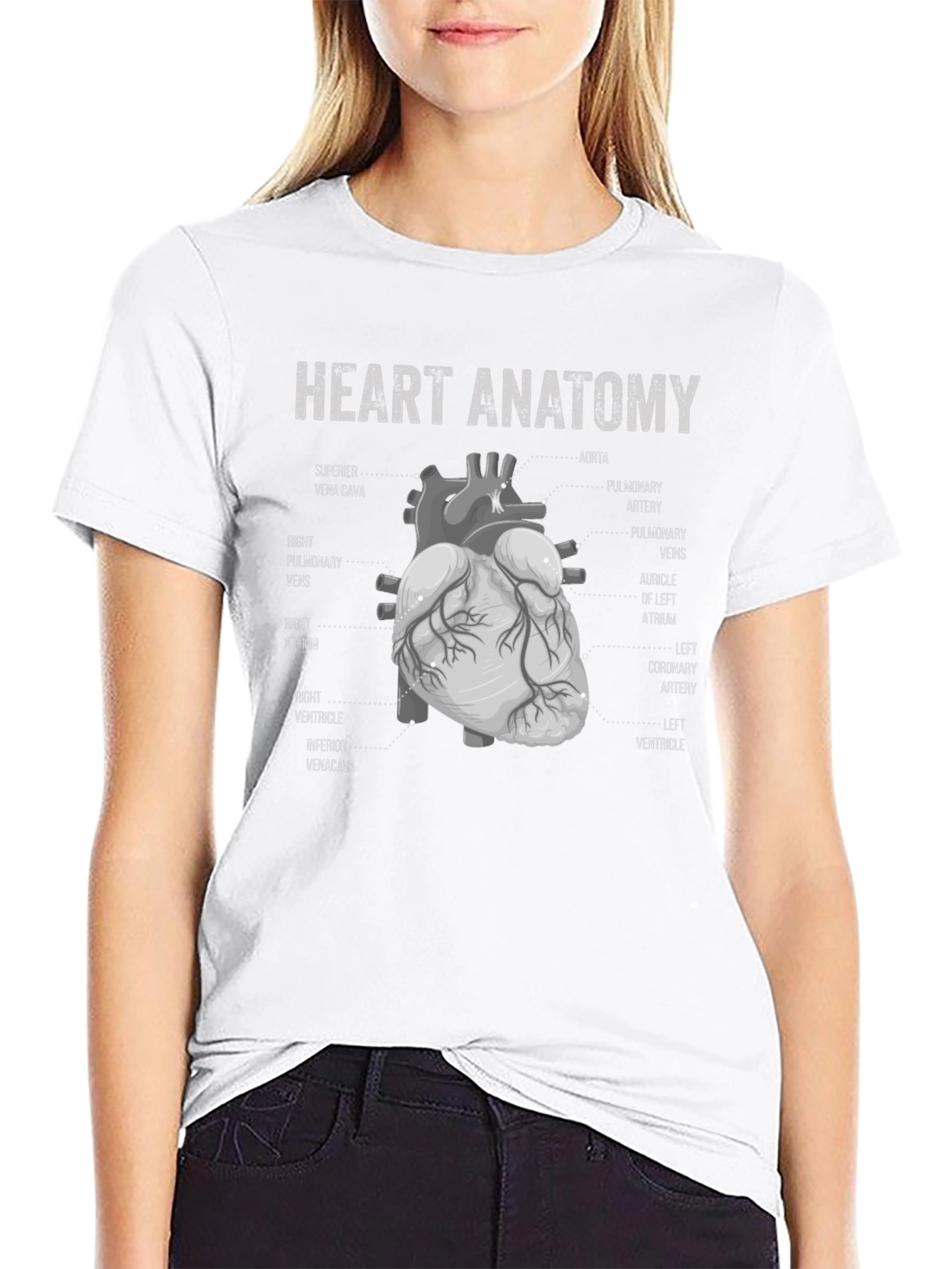 Anatomical Heart Diagram T-Shirt - Science & Anatomy Tee