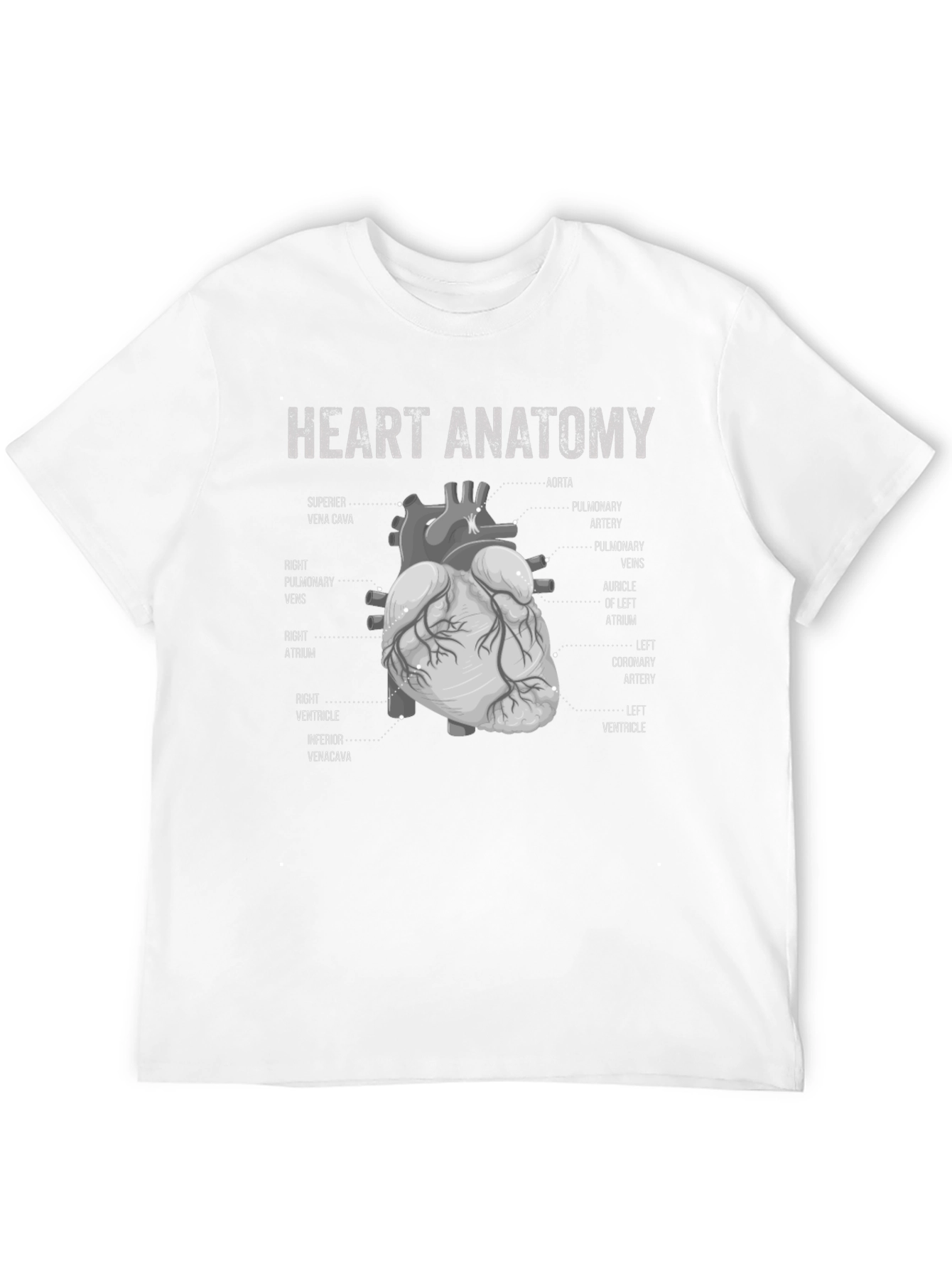 Anatomical Heart Diagram T-Shirt - Science & Anatomy Tee