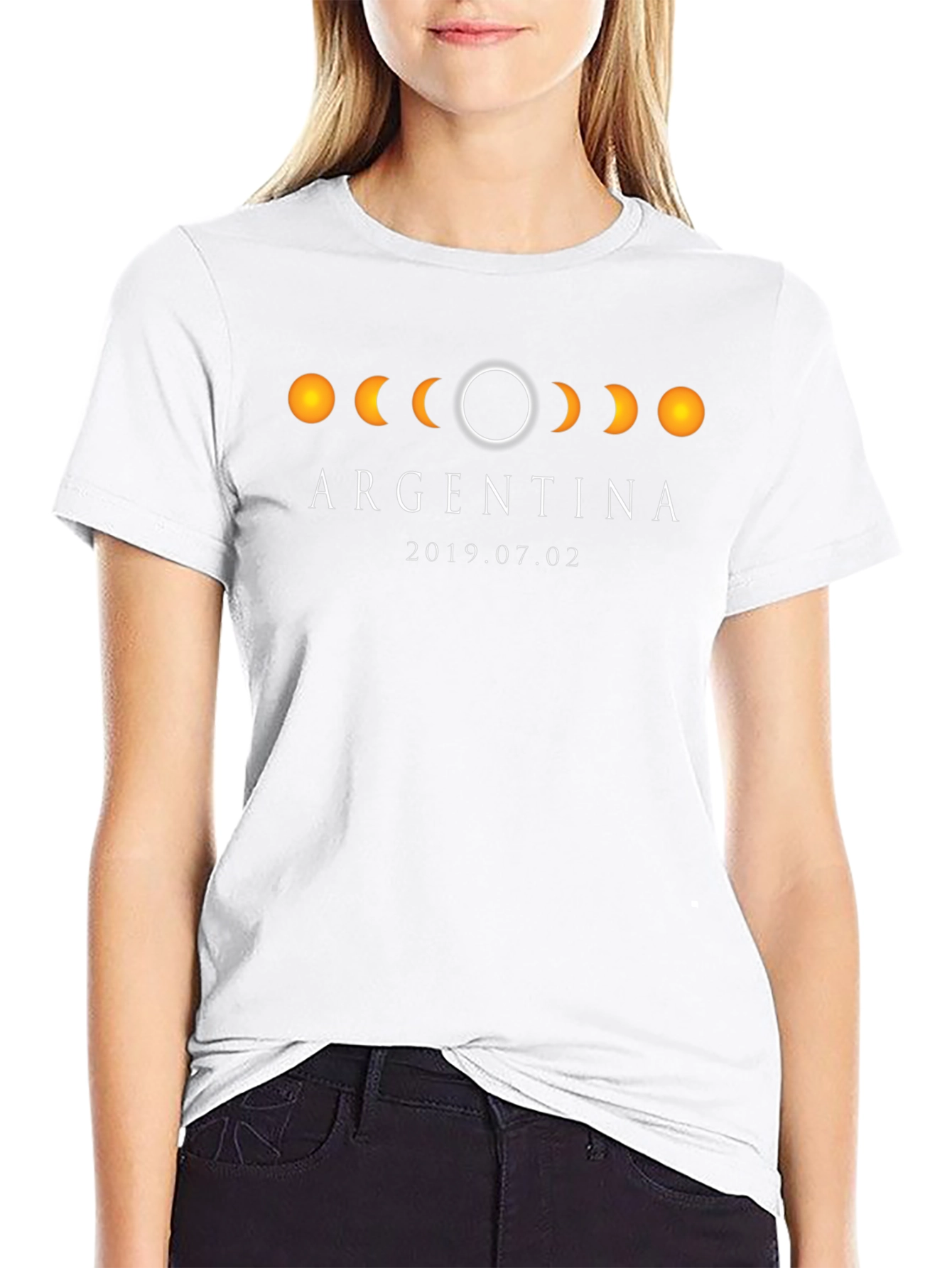 Argentina Eclipse 2019 T-Shirt - Black Cotton Tee