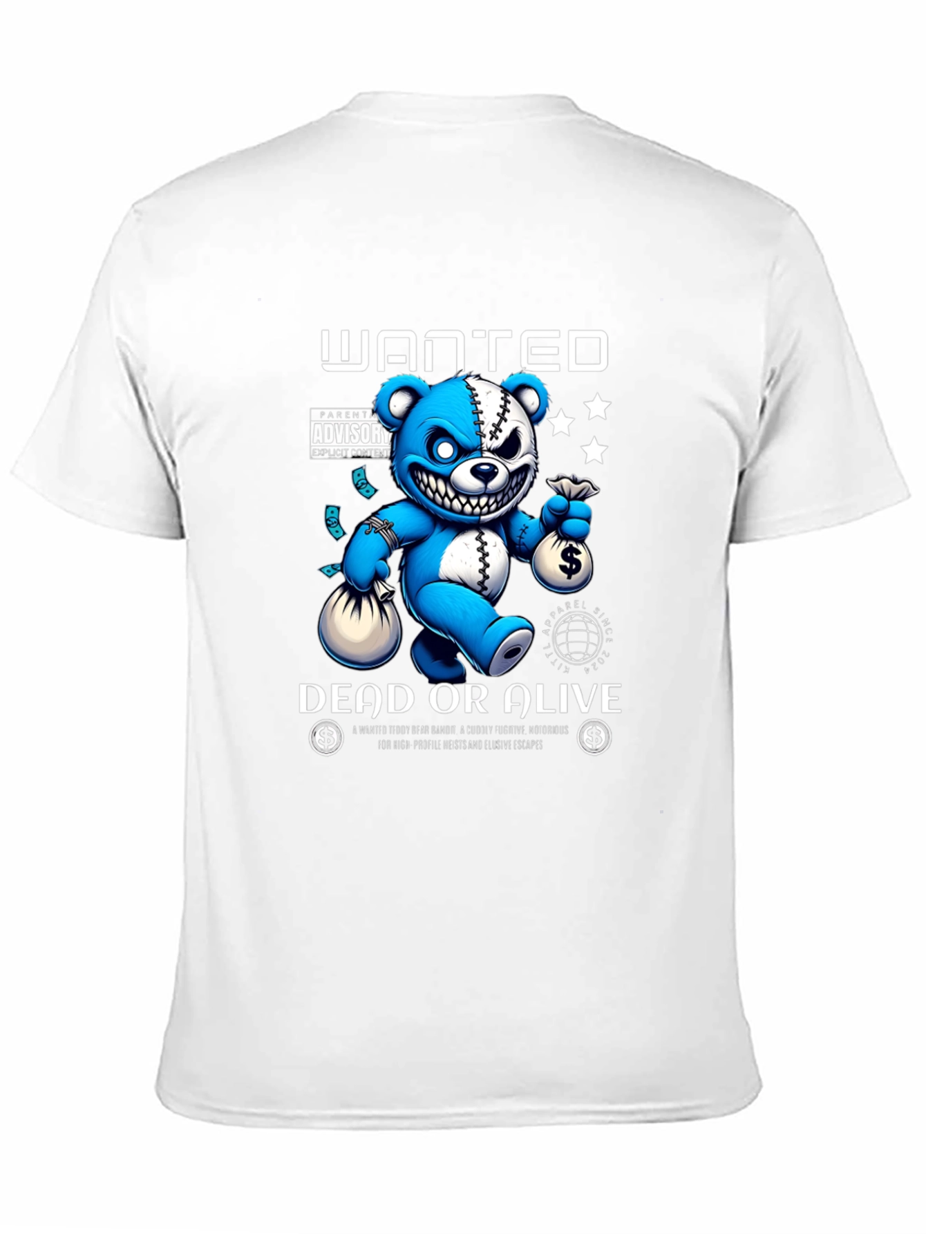 Wanted Dead or Alive Teddy Bear Graphic T-Shirt