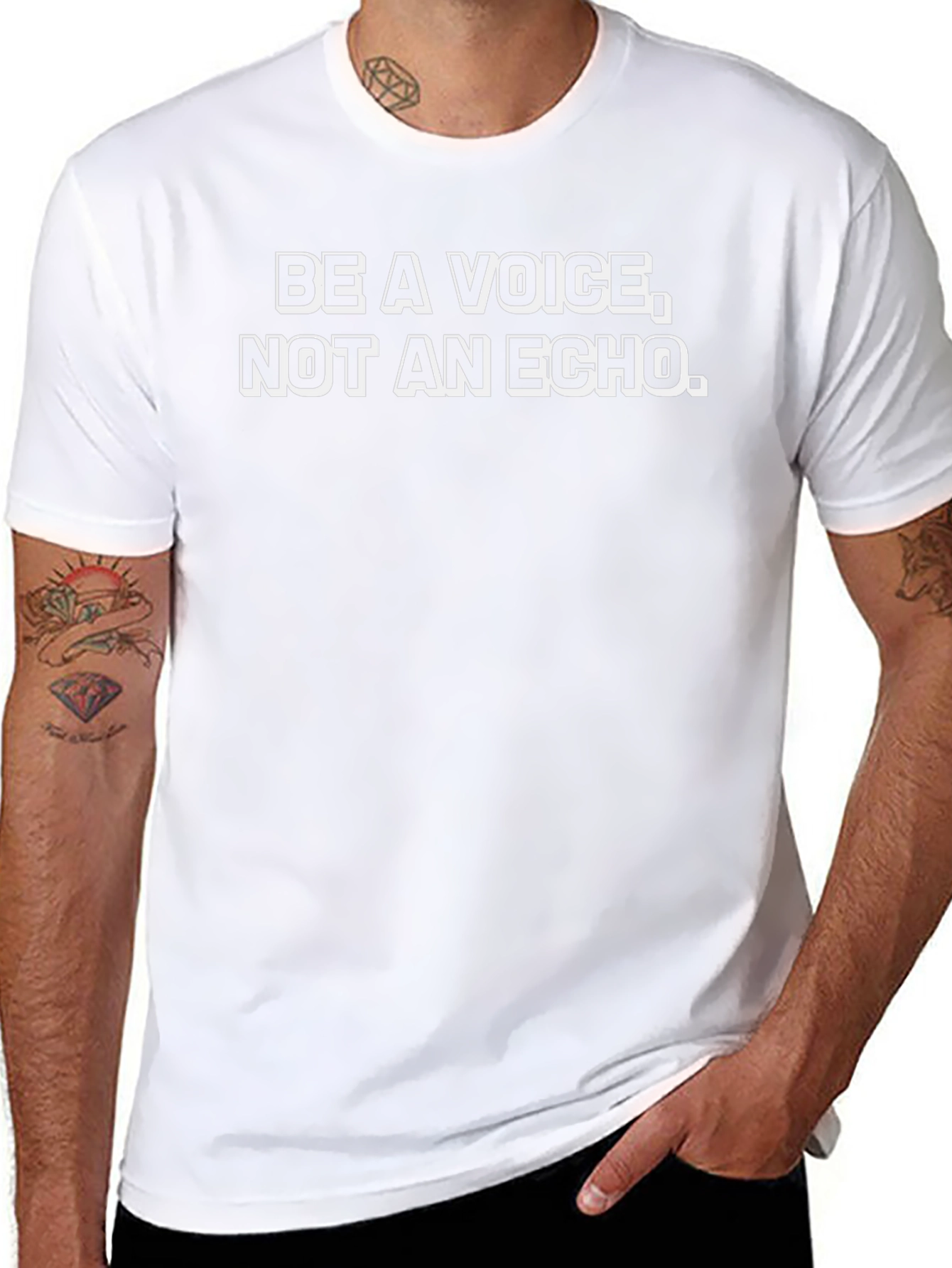 Be A Voice T-Shirt - Black Inspirational Tee