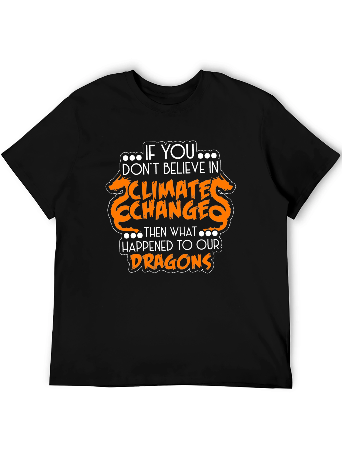Climate Change Dragon Graphic Tee - Black