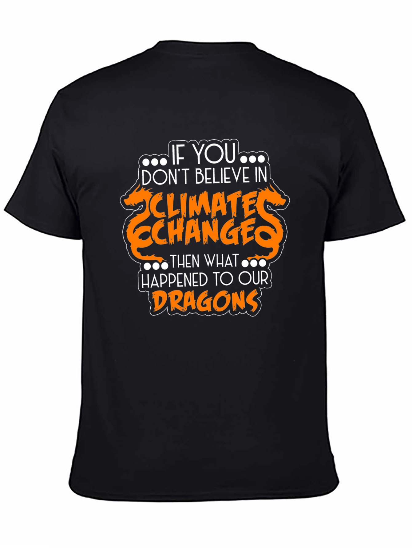 Climate Change Dragon Graphic Tee - Black