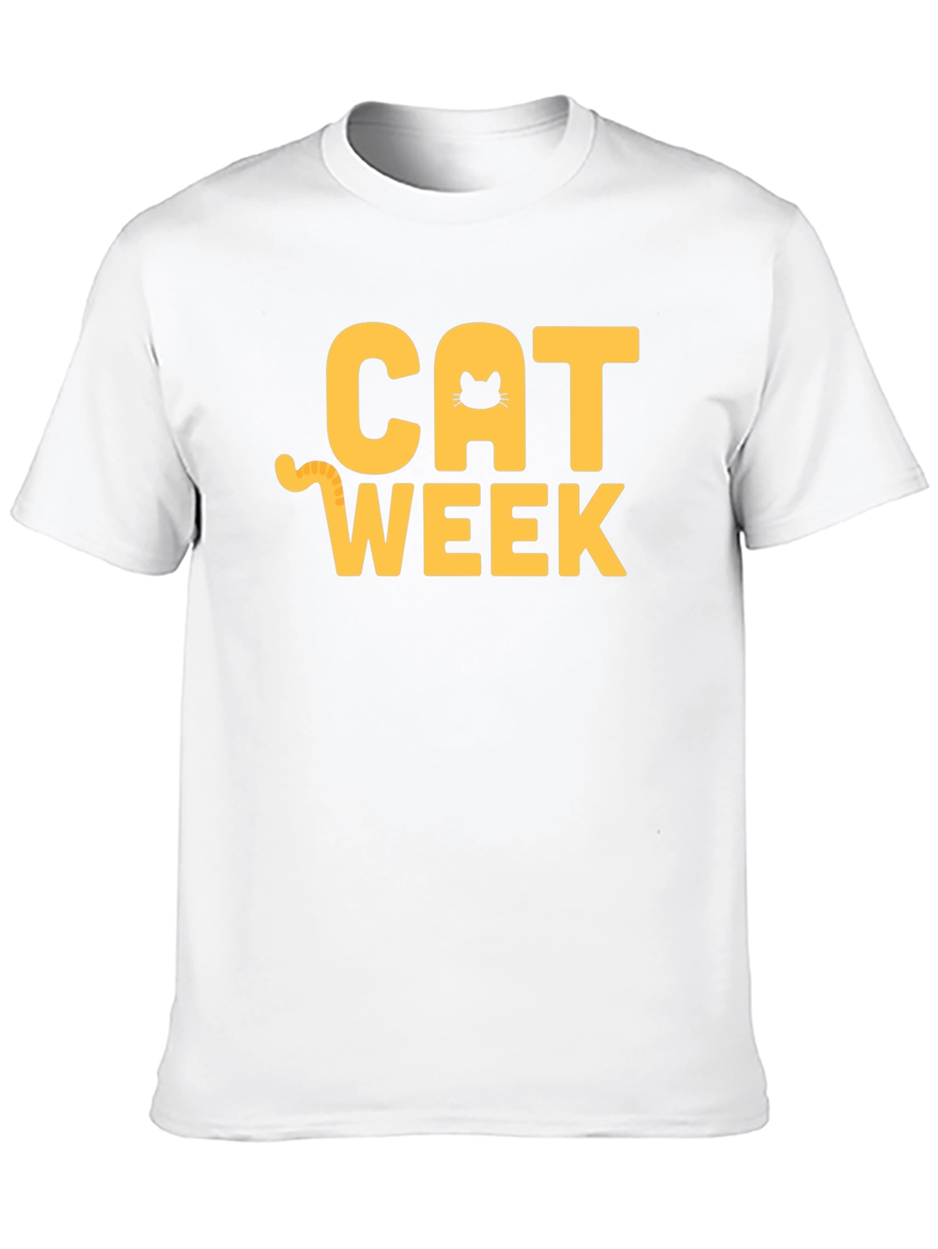 Cat Week Graphic T-Shirt - Black