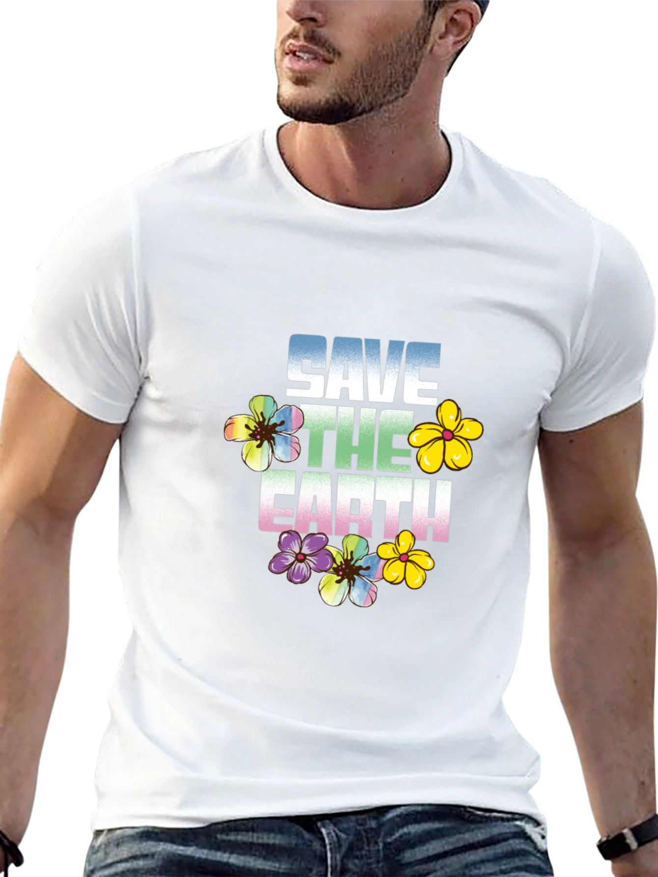 Save the Earth Floral Graphic Tee