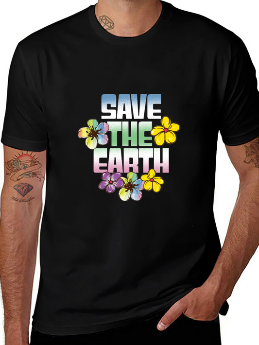 Save the Earth Floral Graphic Tee