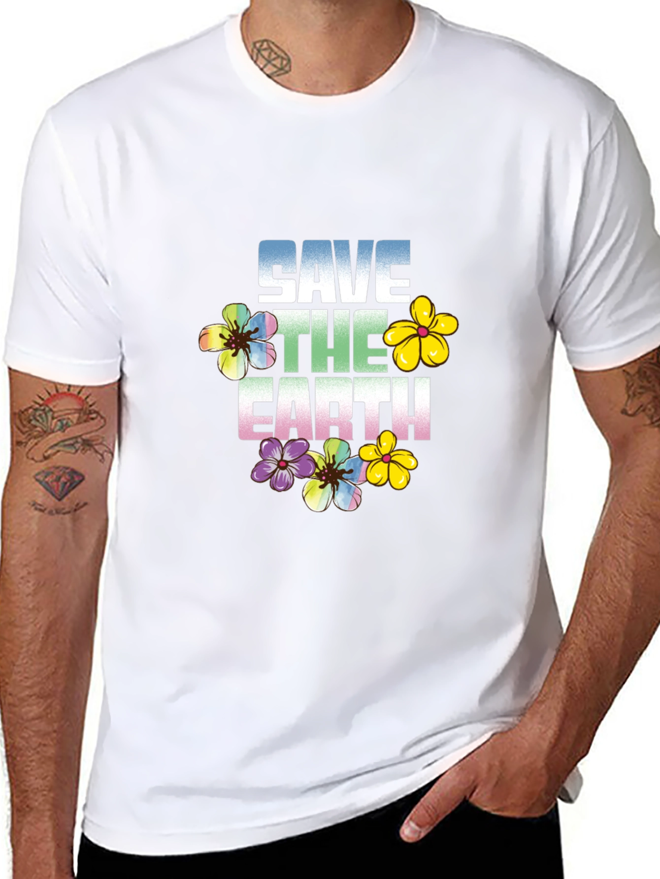 Save the Earth Floral Graphic Tee