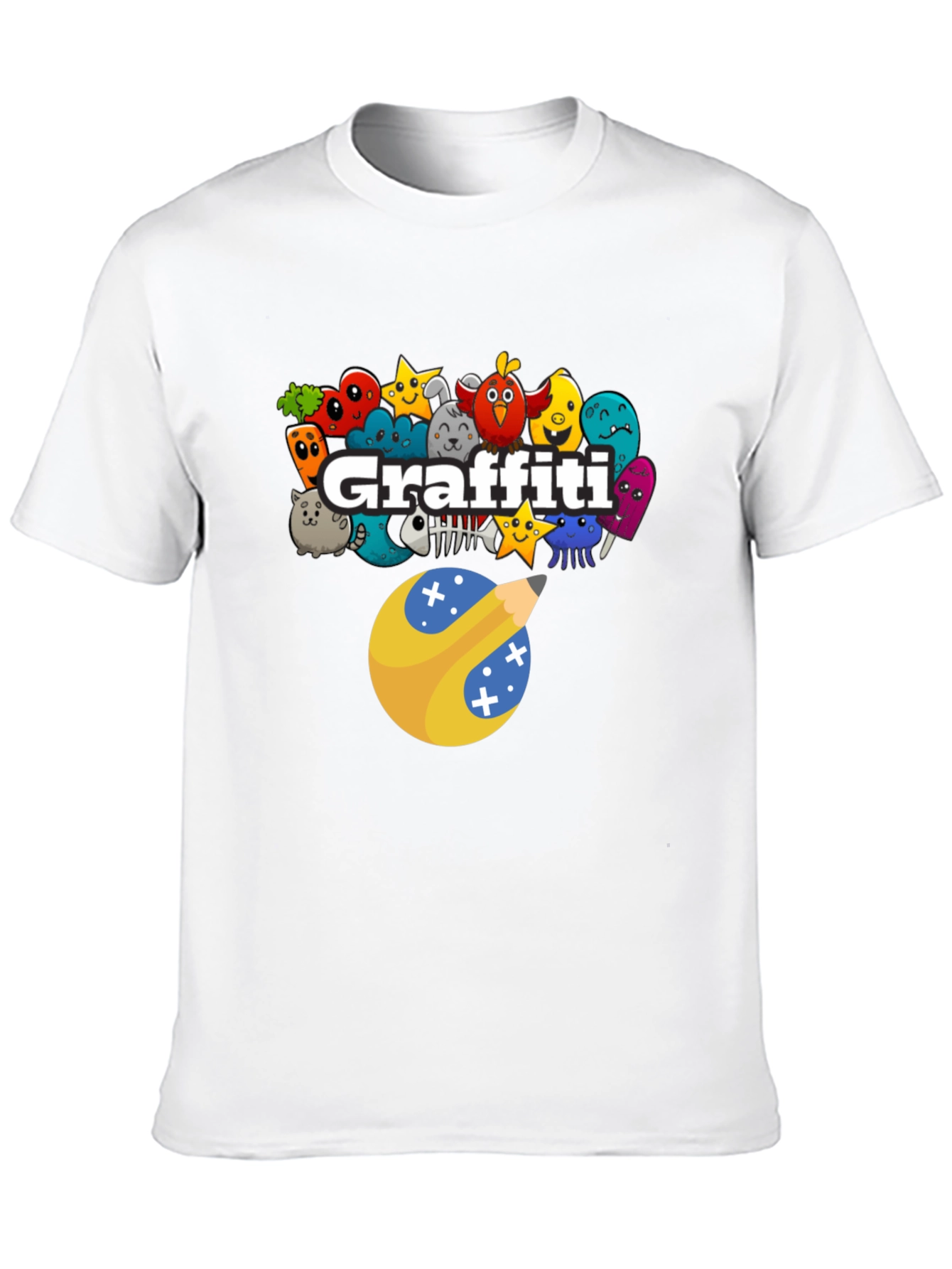 Cartoon Graffiti Style Graphic Tee