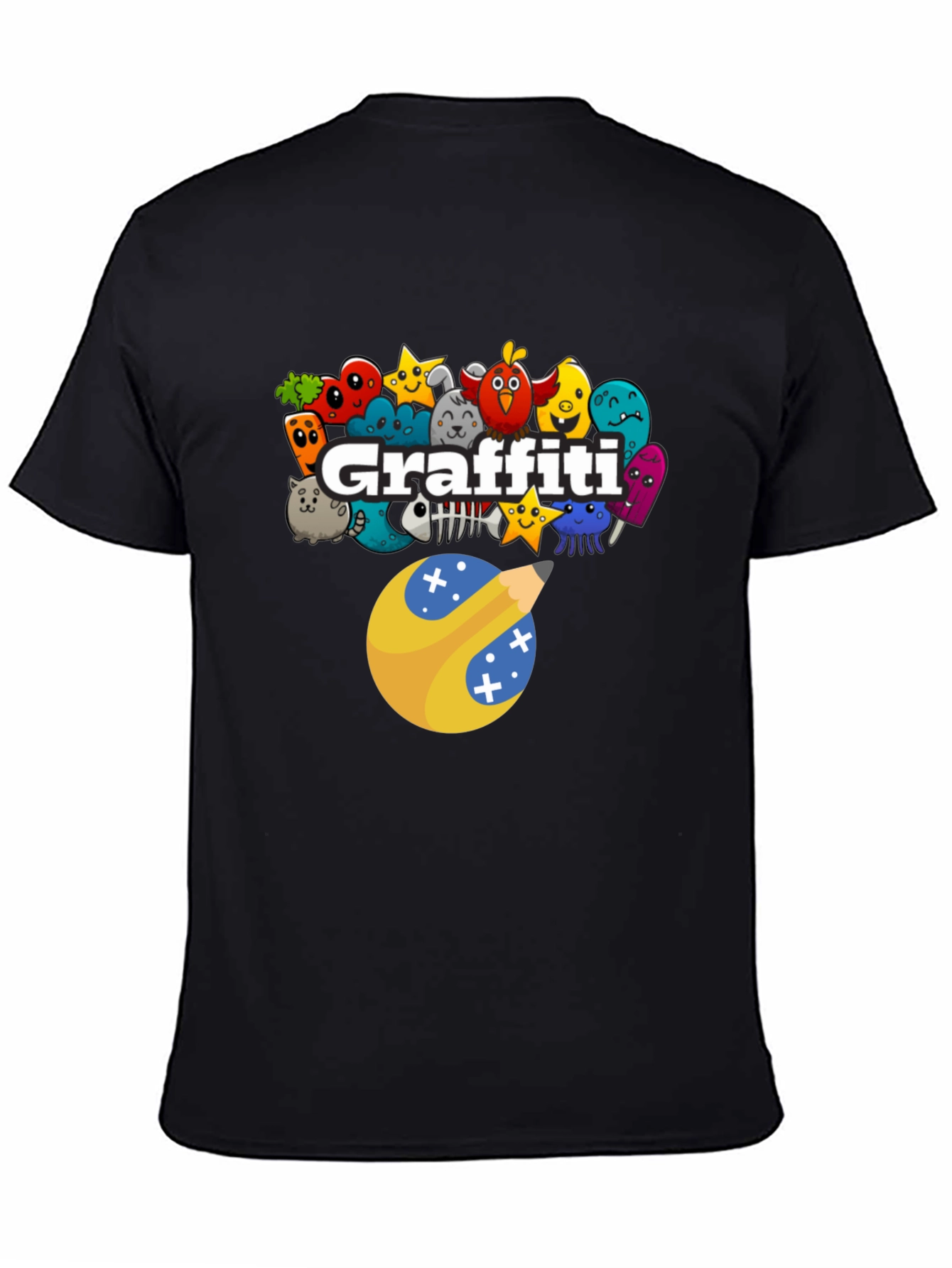 Cartoon Graffiti Style Graphic Tee