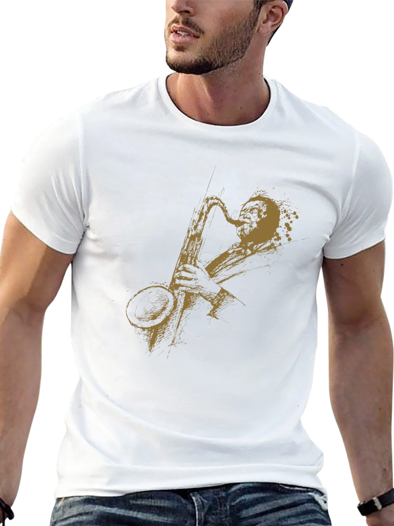 Saxophone Graphic Tee - Cool Musician T-Shirt