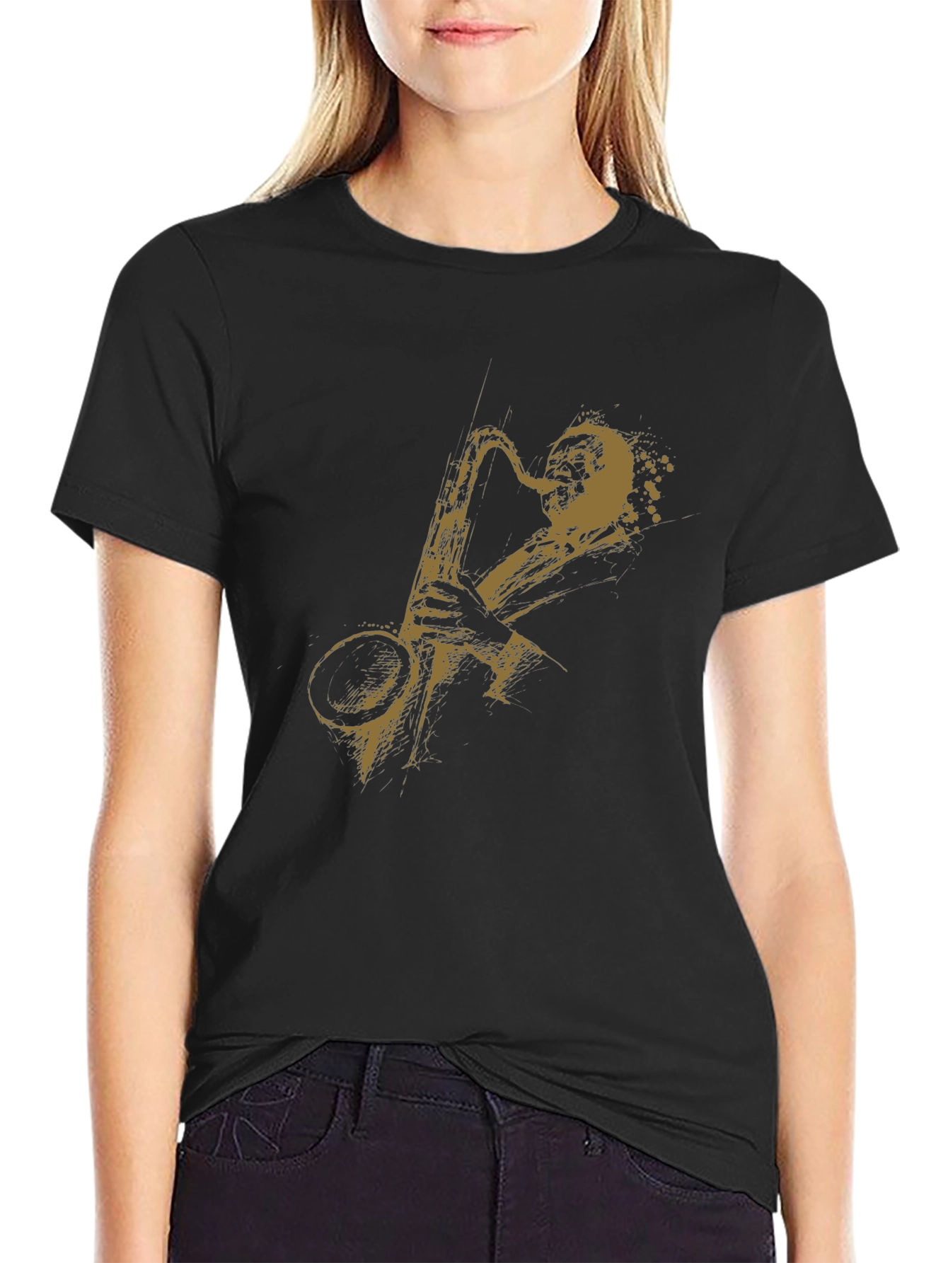 Saxophone Graphic Tee - Cool Musician T-Shirt
