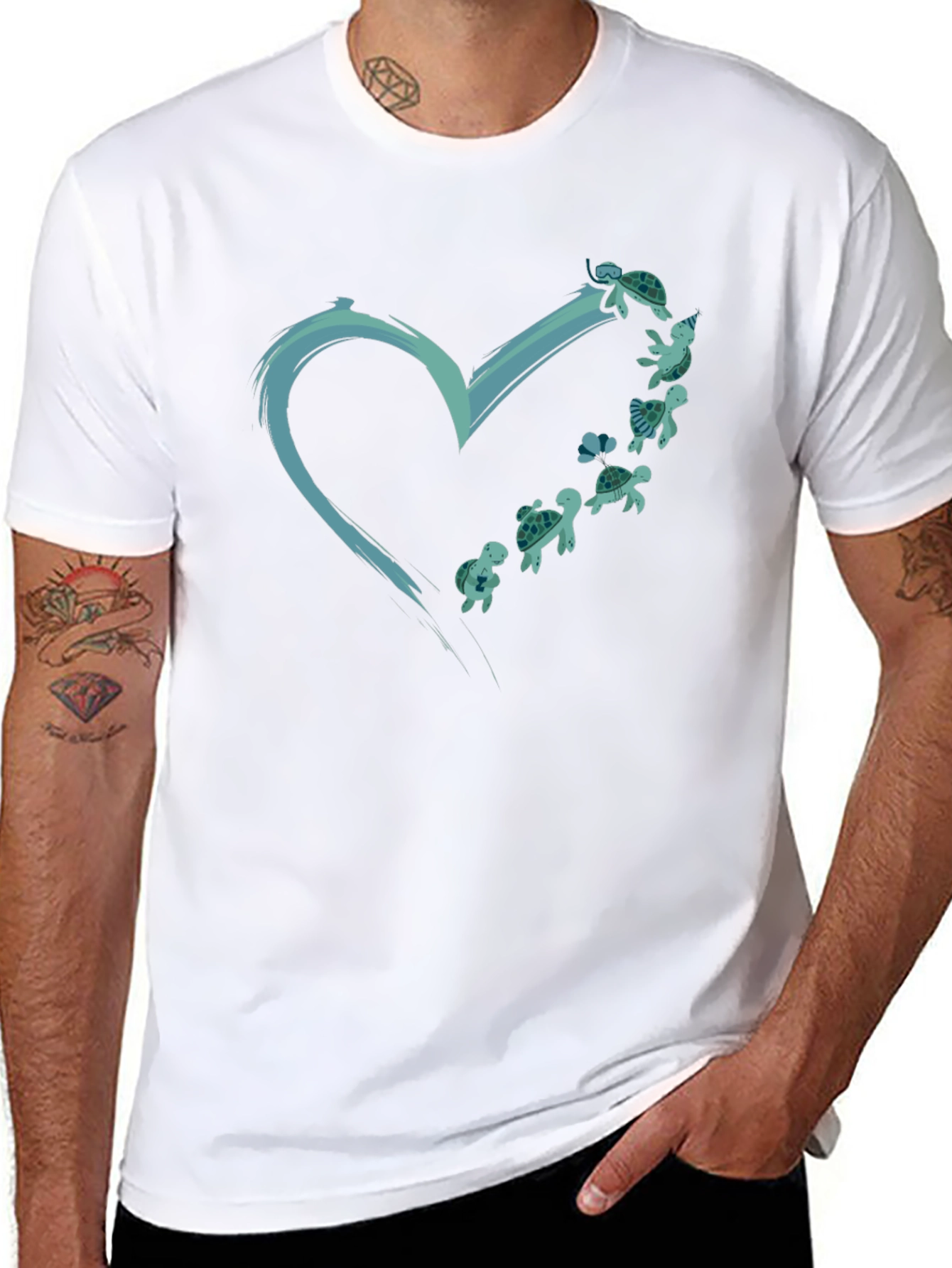 Turtle Heart Graphic Tee - Ocean Lovers T-Shirt