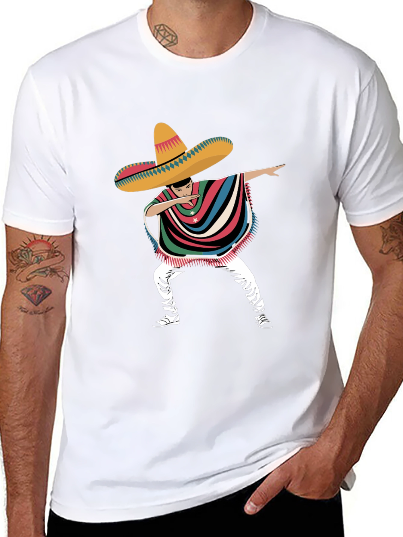 Dabbing Mexican Fiesta T-Shirt Cinco De Mayo