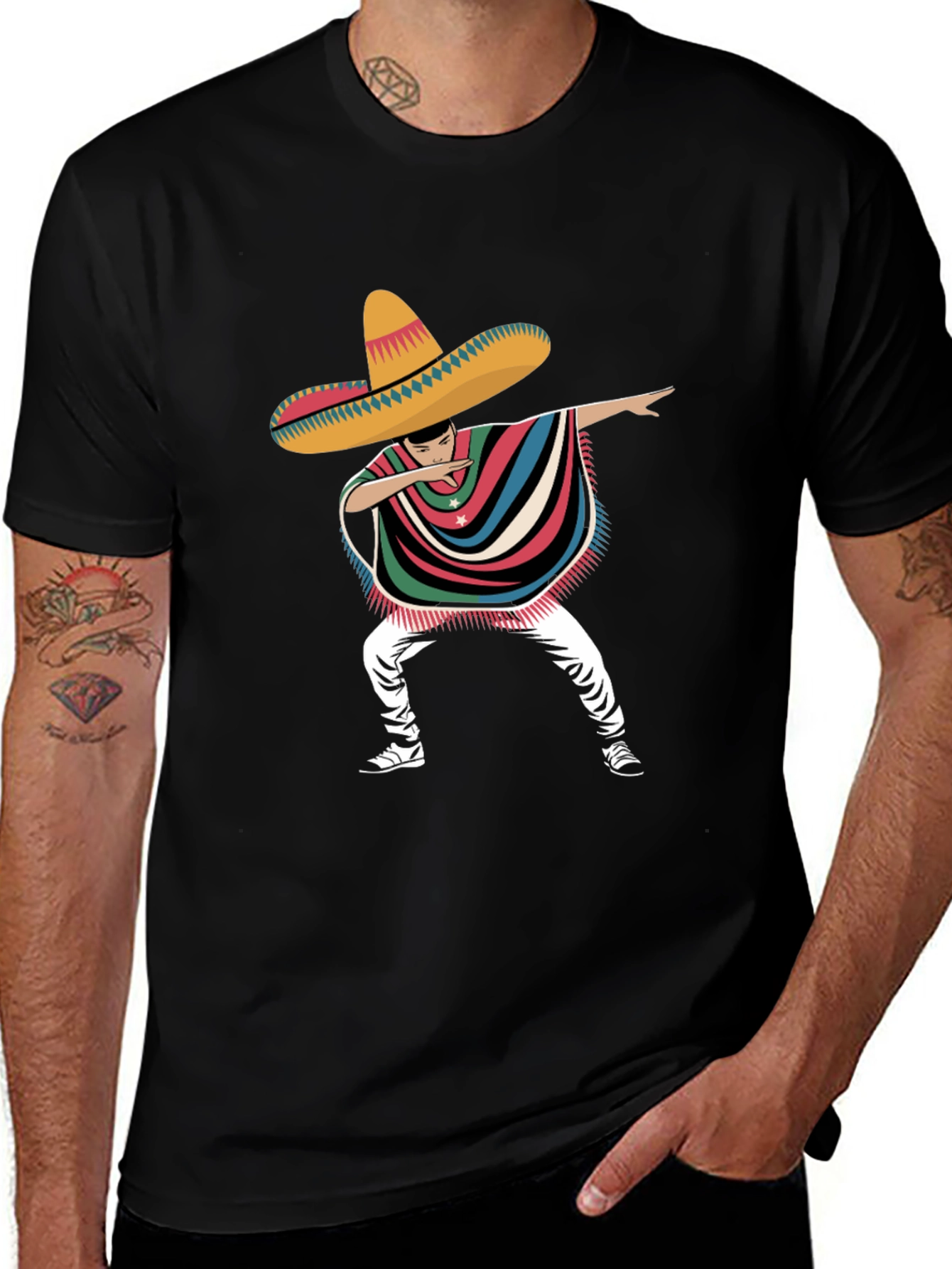 Dabbing Mexican Fiesta T-Shirt Cinco De Mayo