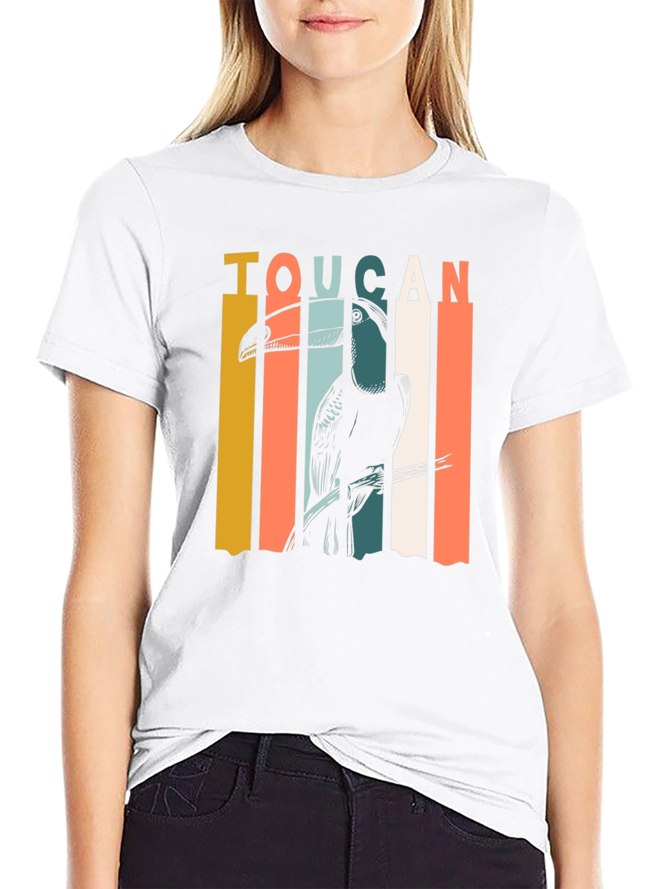 Retro Toucan Graphic T-Shirt - Classic Style