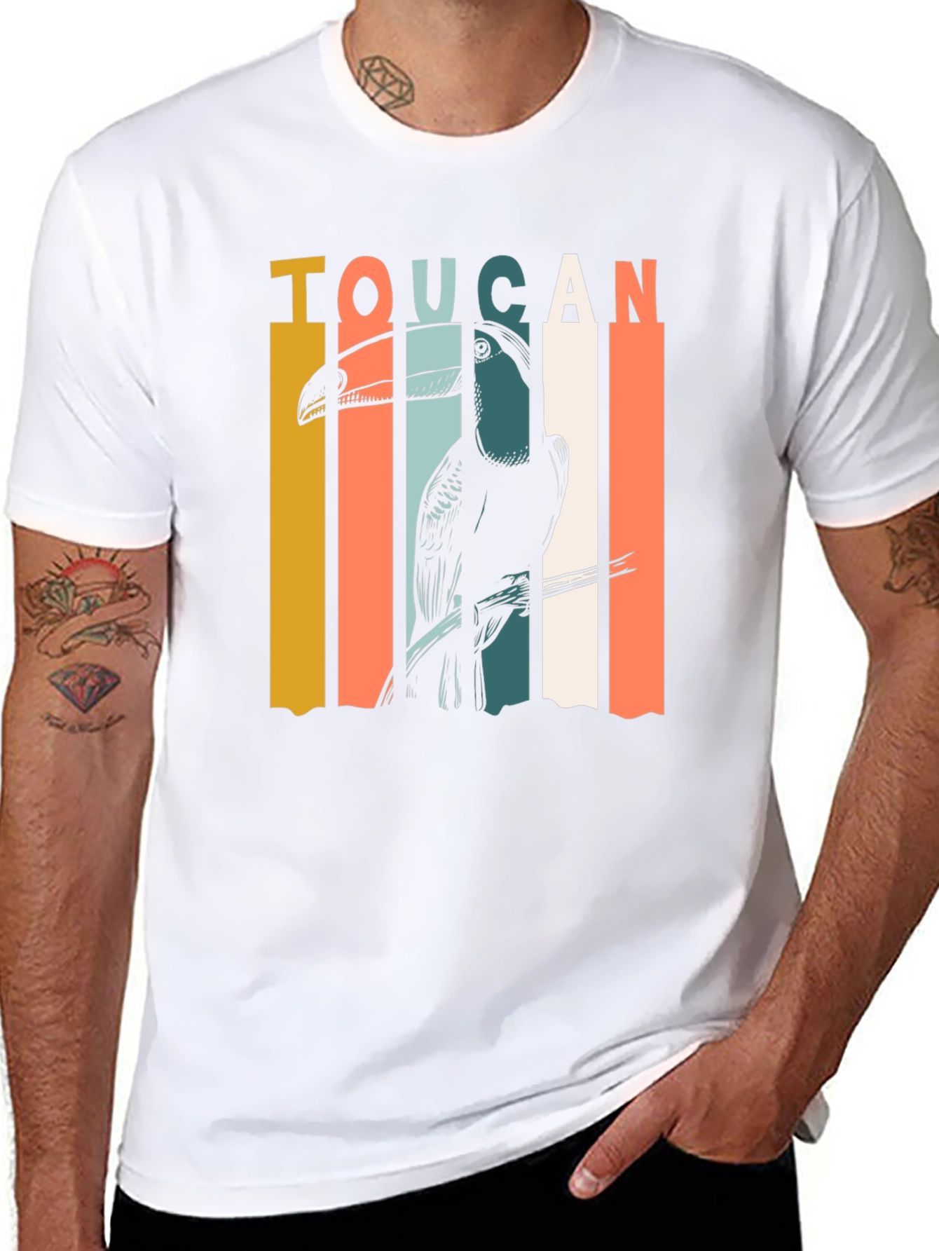 Retro Toucan Graphic T-Shirt - Classic Style