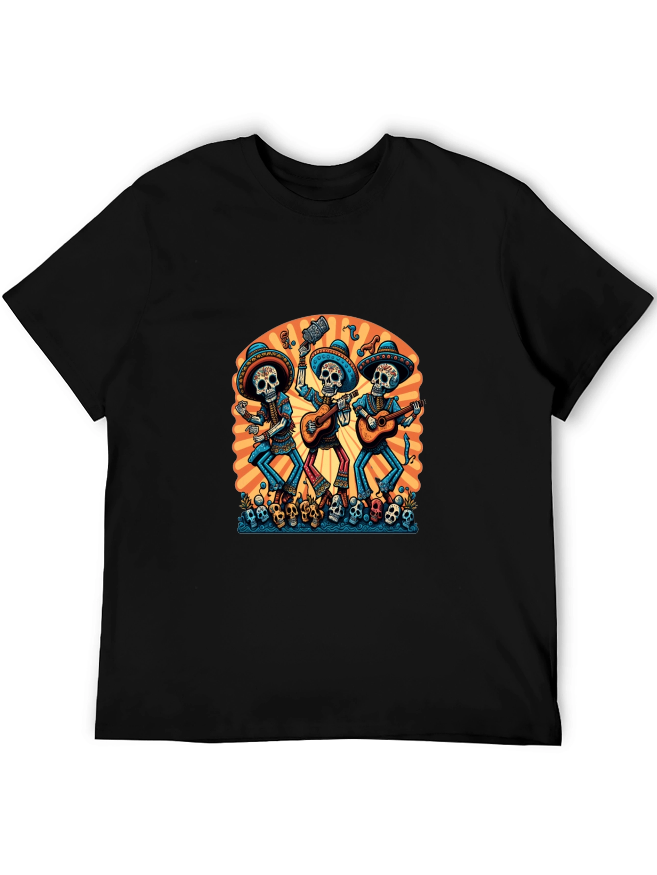 Day of the Dead Skeleton Band T-Shirt