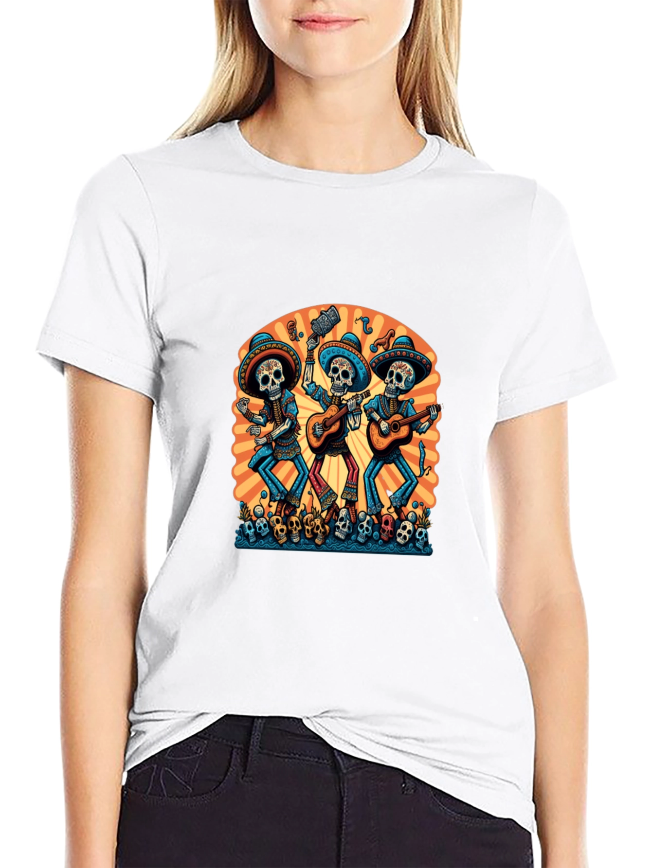 Day of the Dead Skeleton Band T-Shirt
