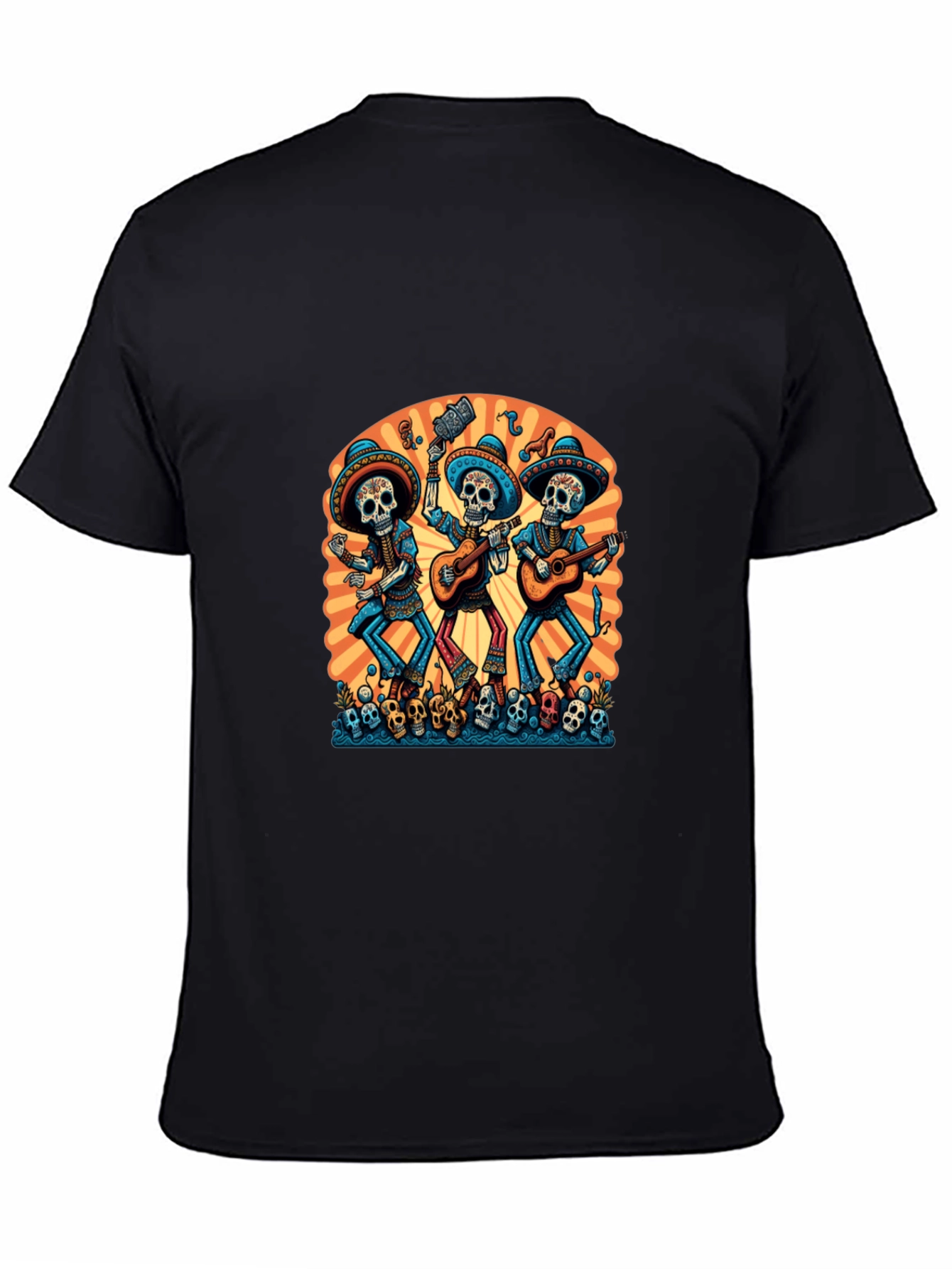 Day of the Dead Skeleton Band T-Shirt
