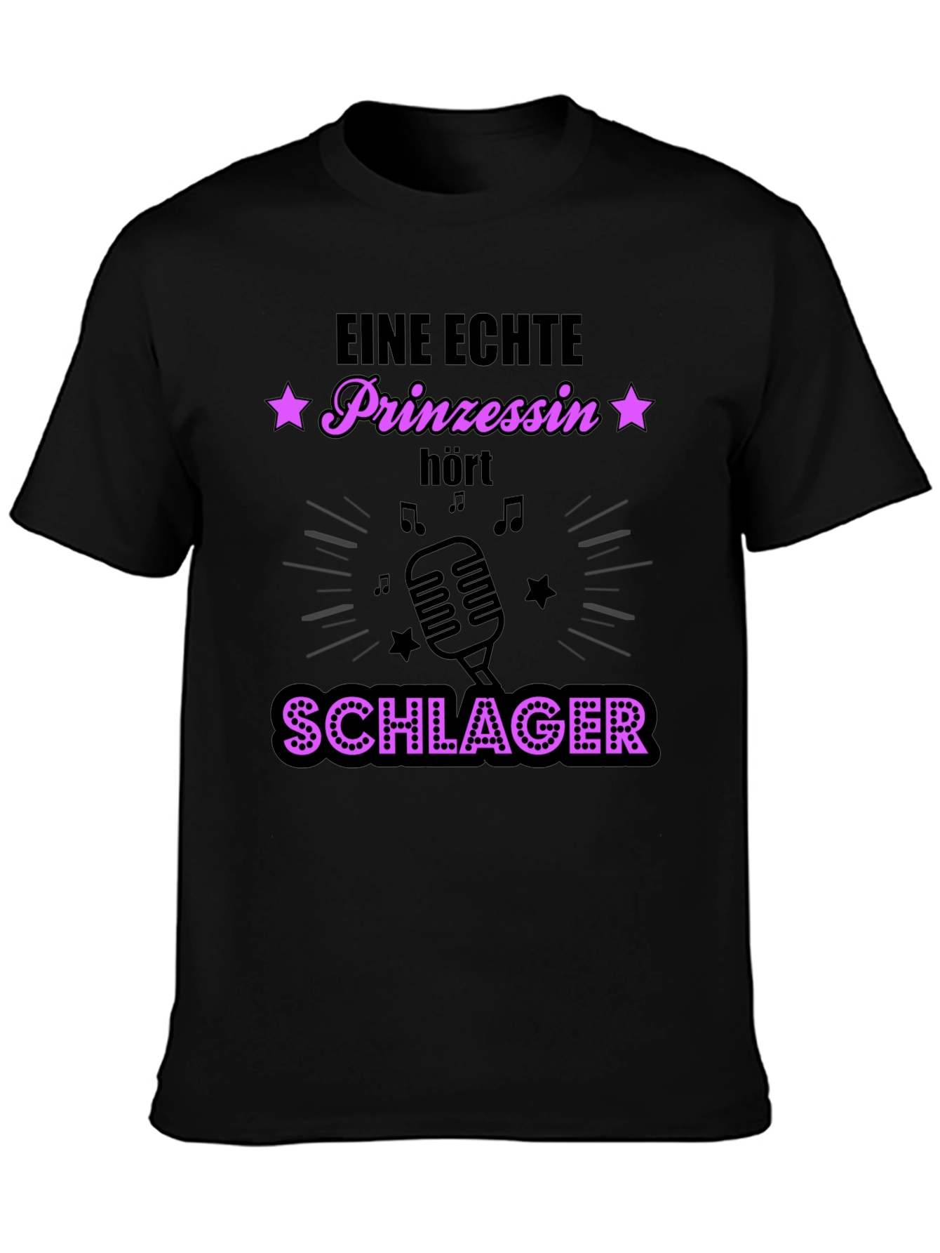 Schlager Princess T-Shirt - Black Graphic Tee