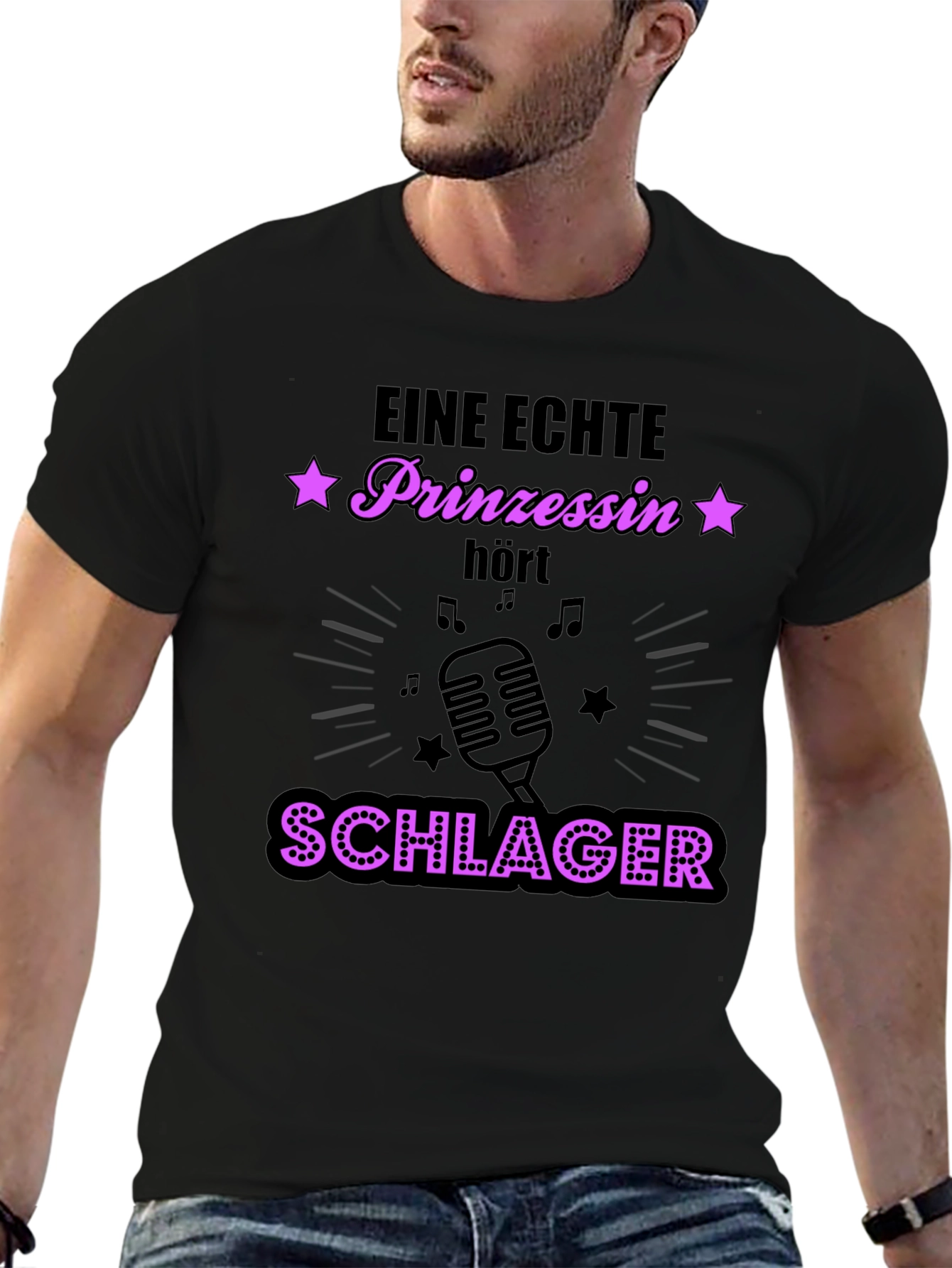 Schlager Princess T-Shirt - Black Graphic Tee