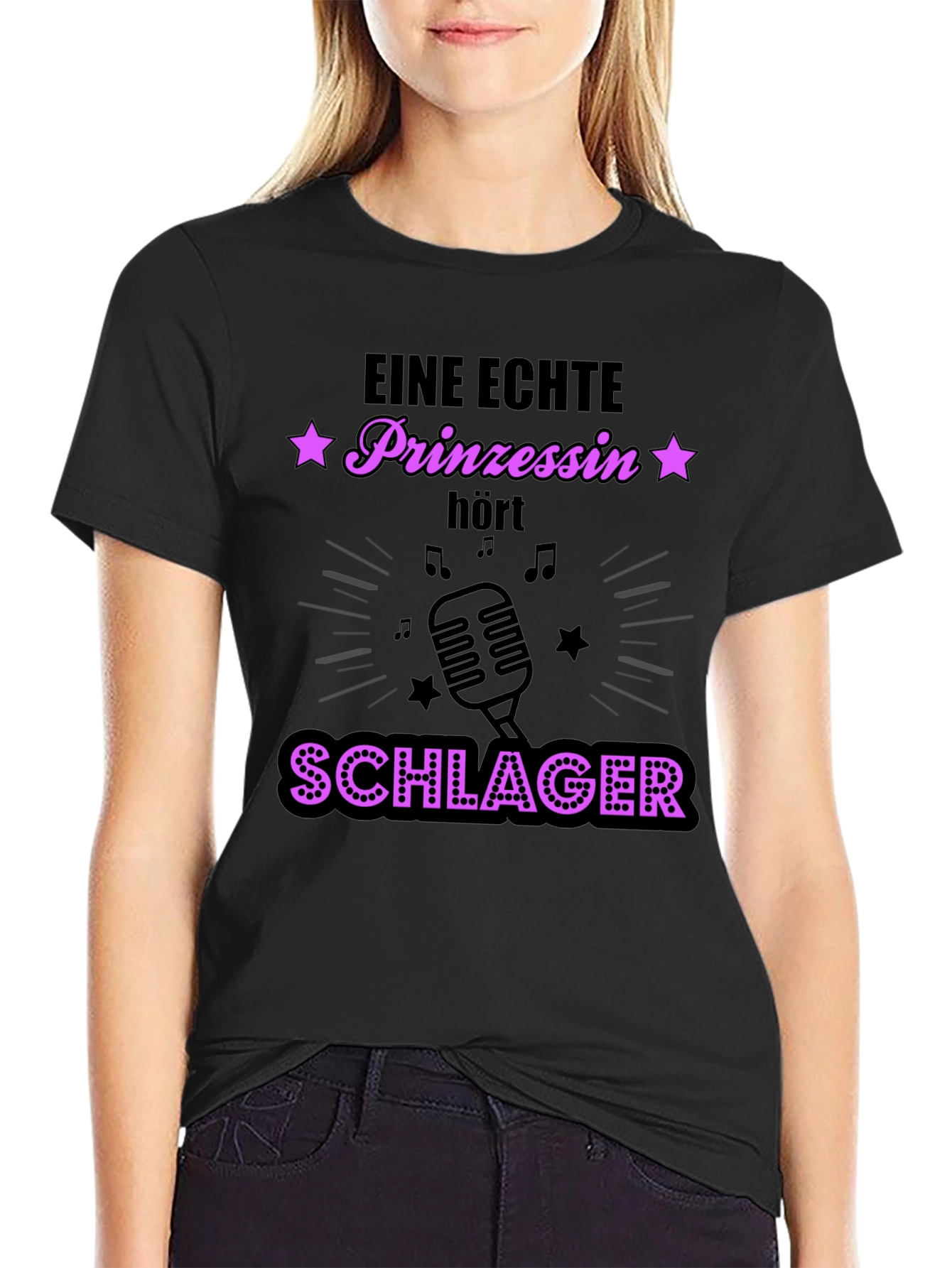 Schlager Princess T-Shirt - Black Graphic Tee