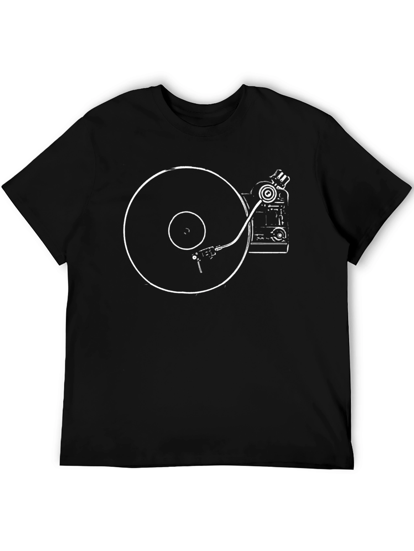 Turntable Graphic Tee - Retro DJ Music Shirt
