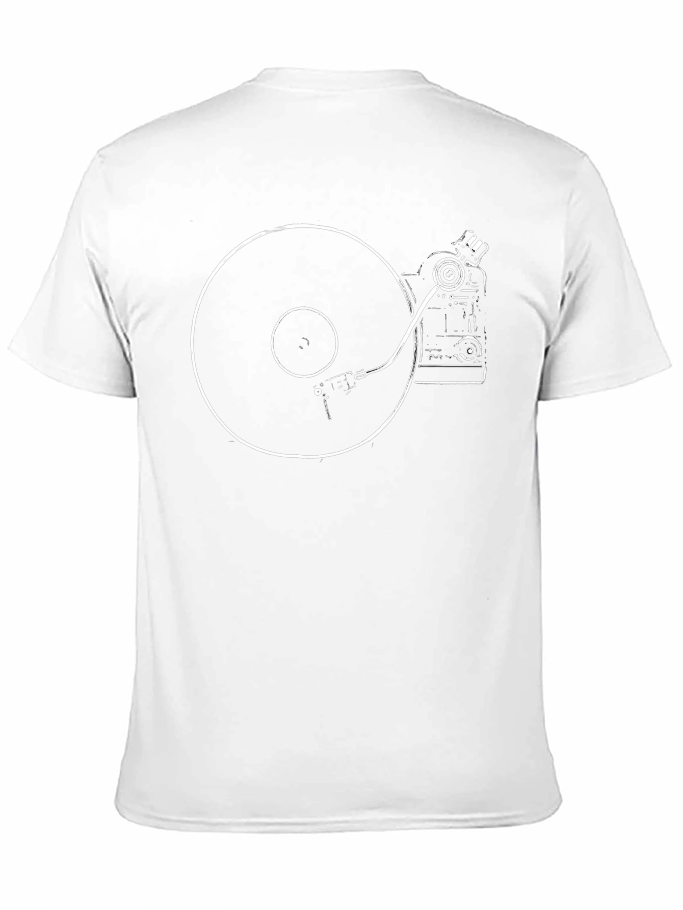 Turntable Graphic Tee - Retro DJ Music Shirt