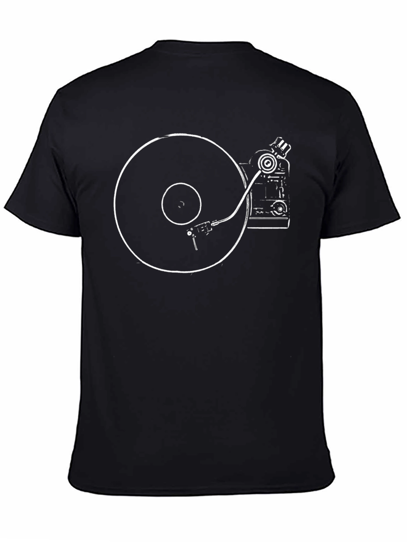 Turntable Graphic Tee - Retro DJ Music Shirt