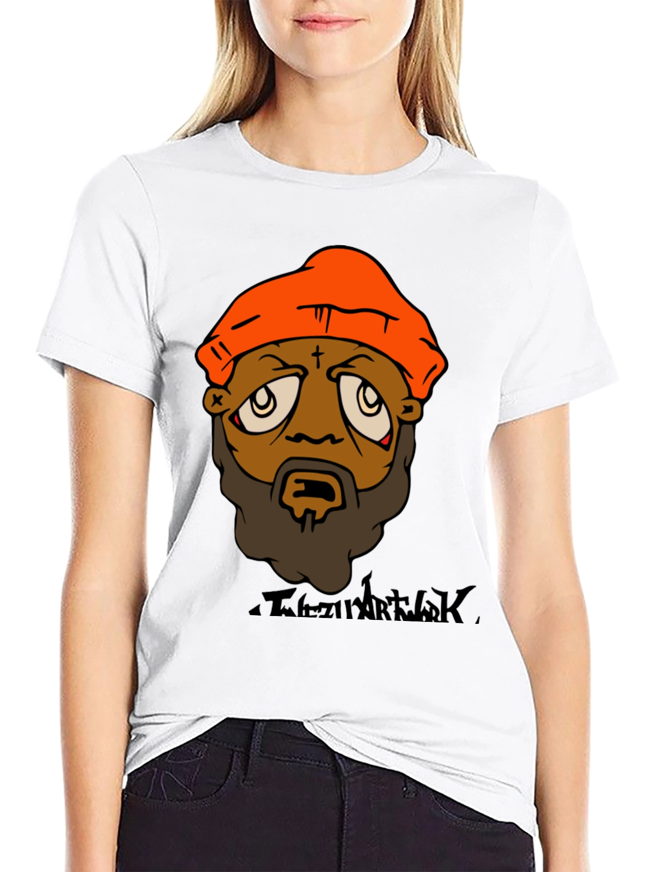 Cartoon Face Graphic Tee