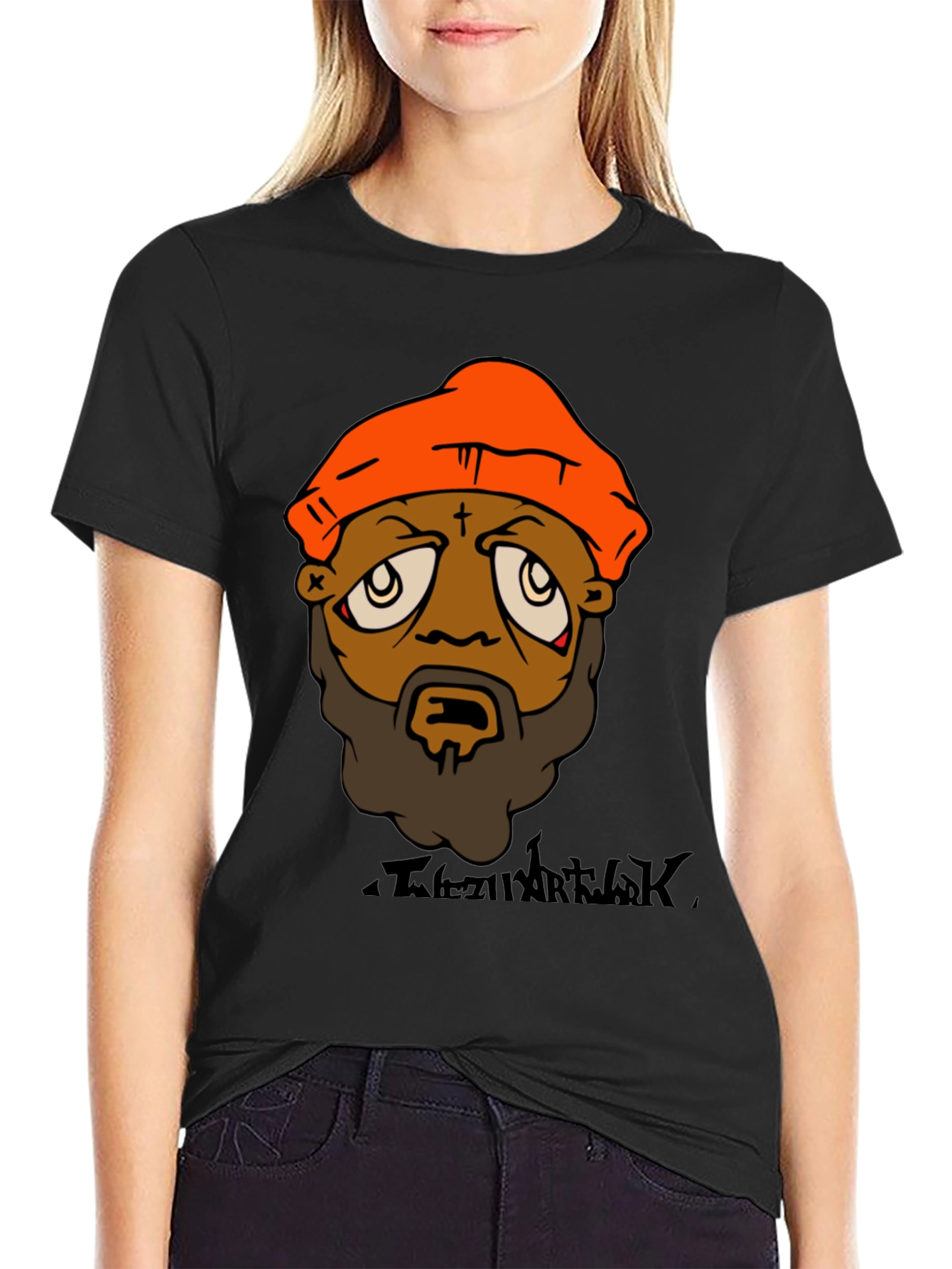 Cartoon Face Graphic Tee