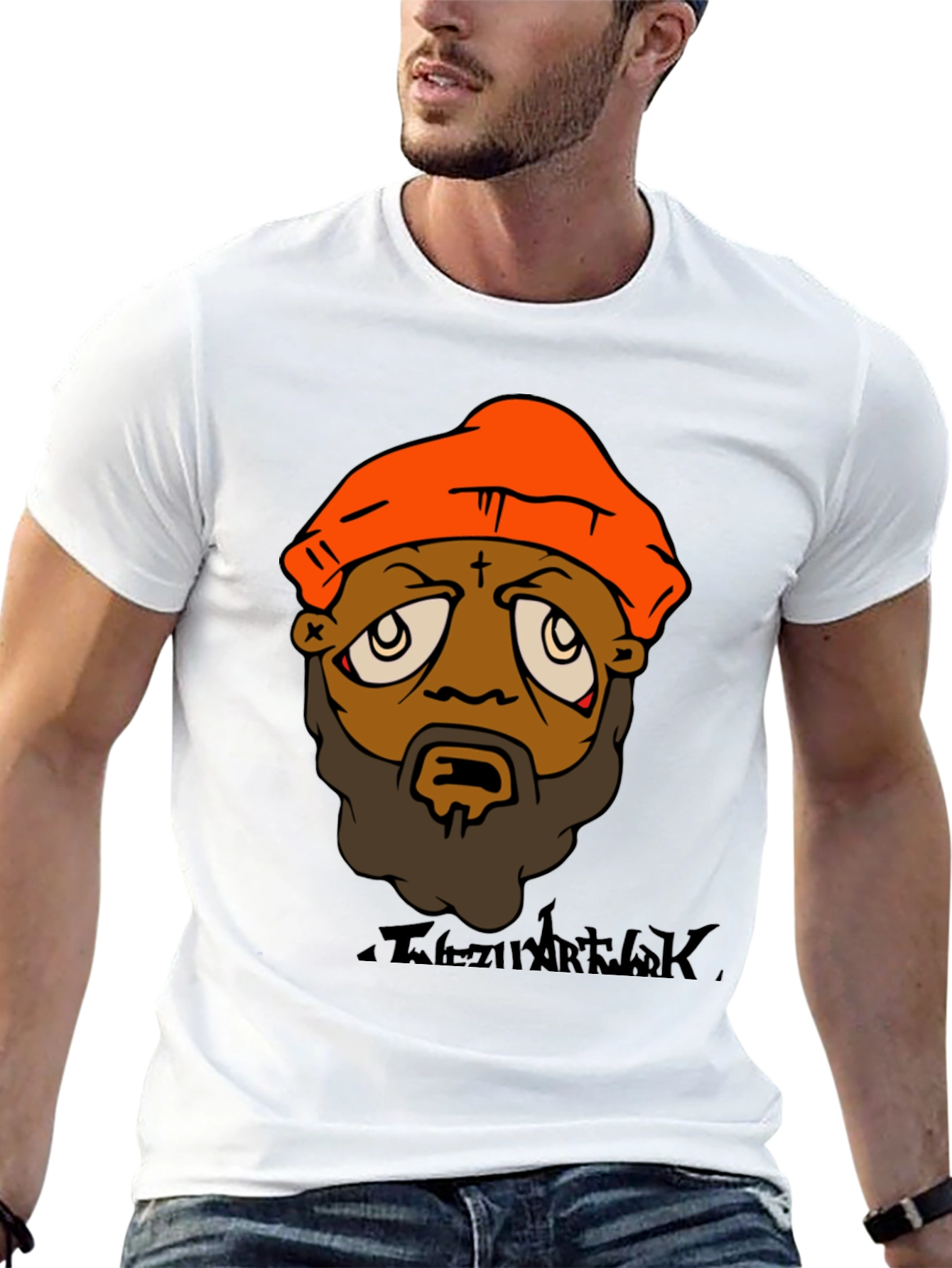 Cartoon Face Graphic Tee