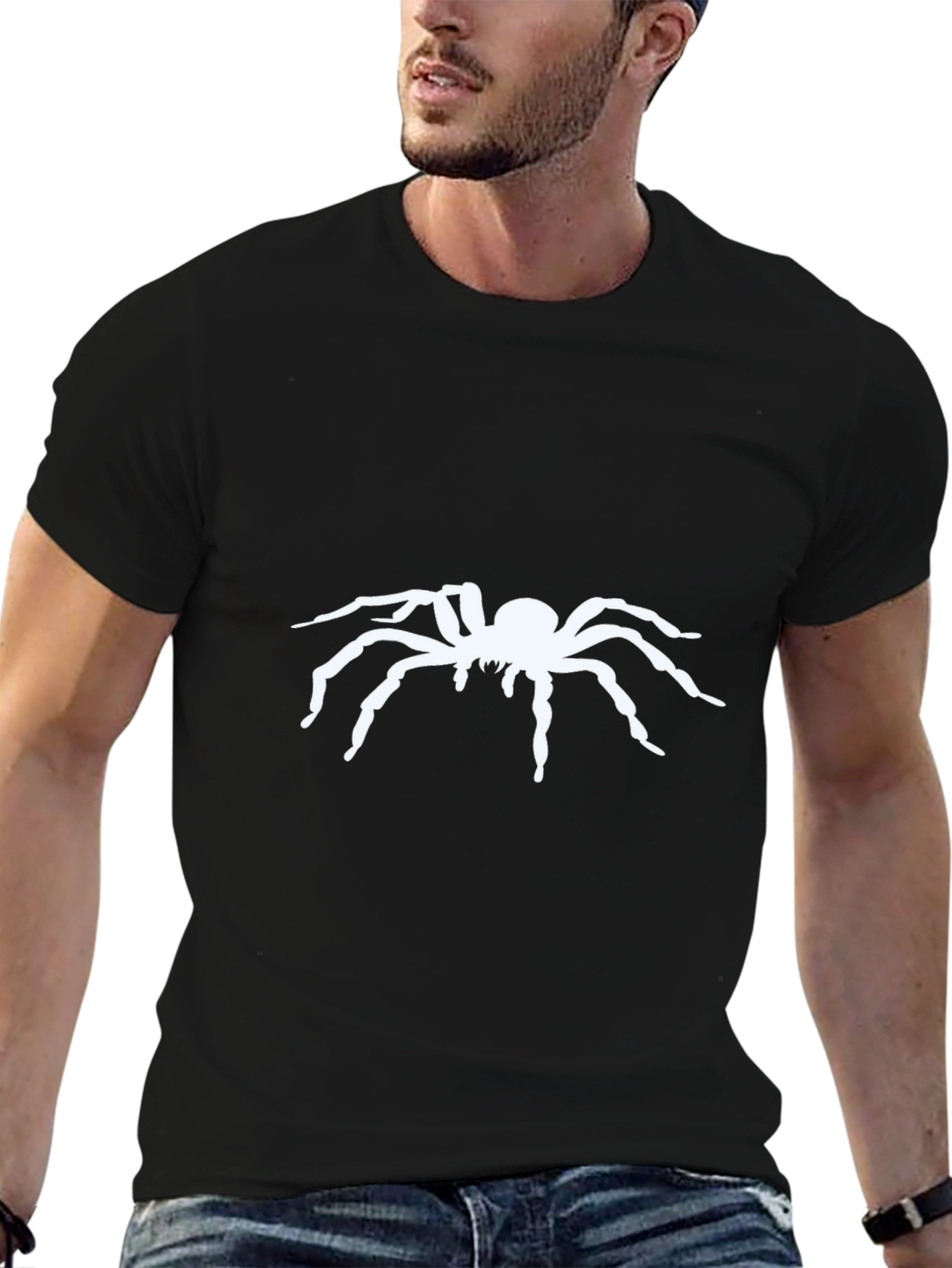 Spider Graphic Black T-Shirt for Men