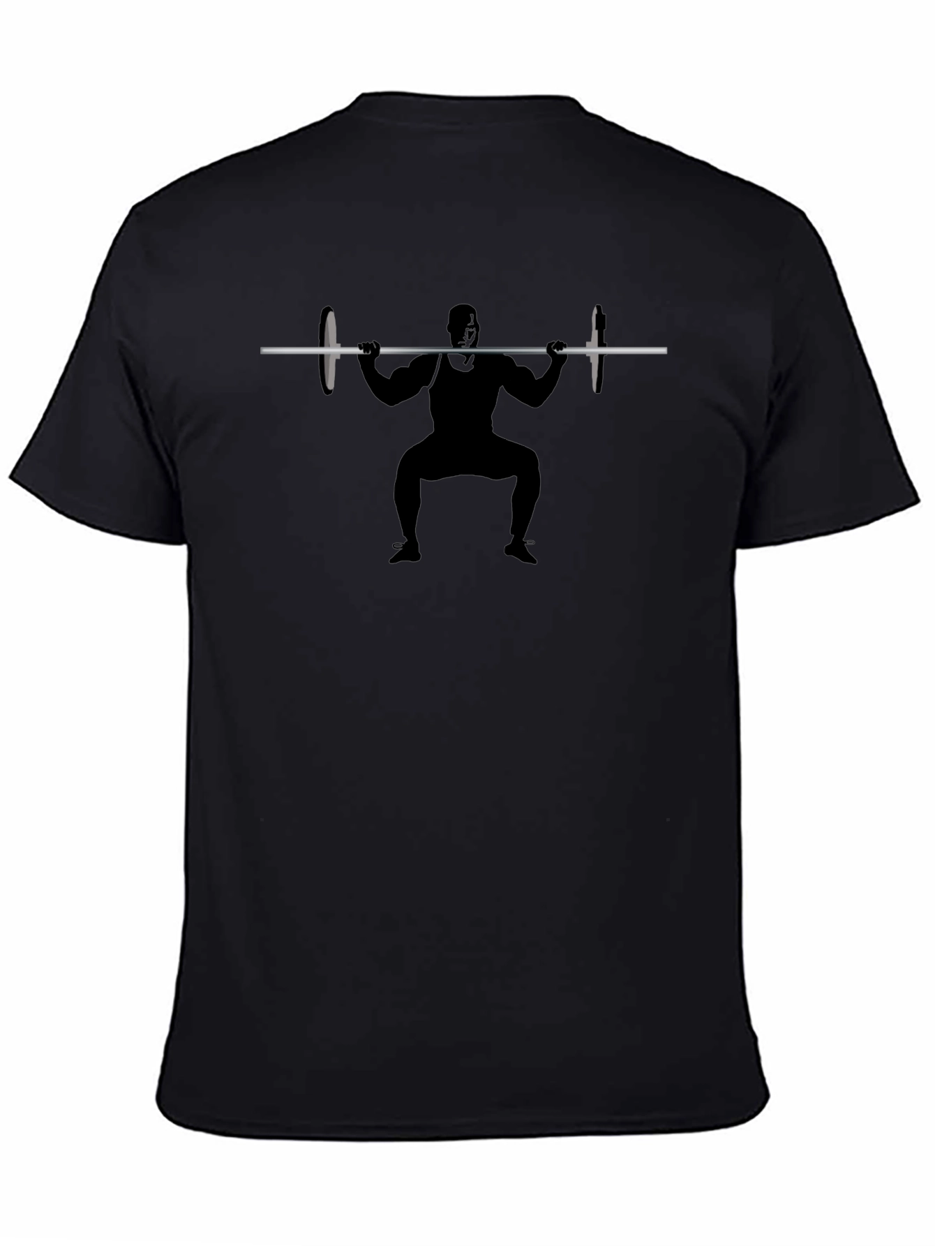 Weightlifter Silhouette Black T-Shirt