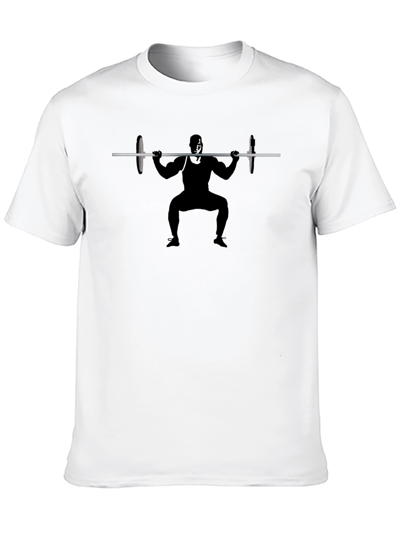 Weightlifter Silhouette Black T-Shirt