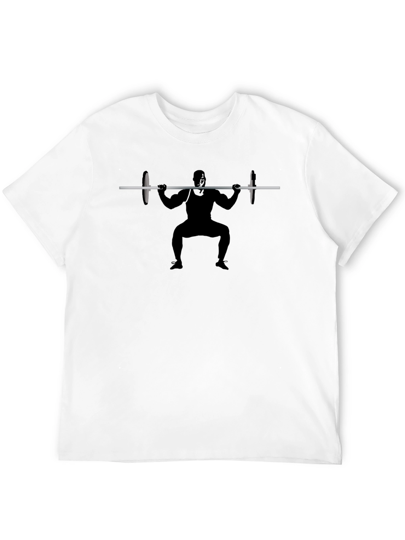 Weightlifter Silhouette Black T-Shirt