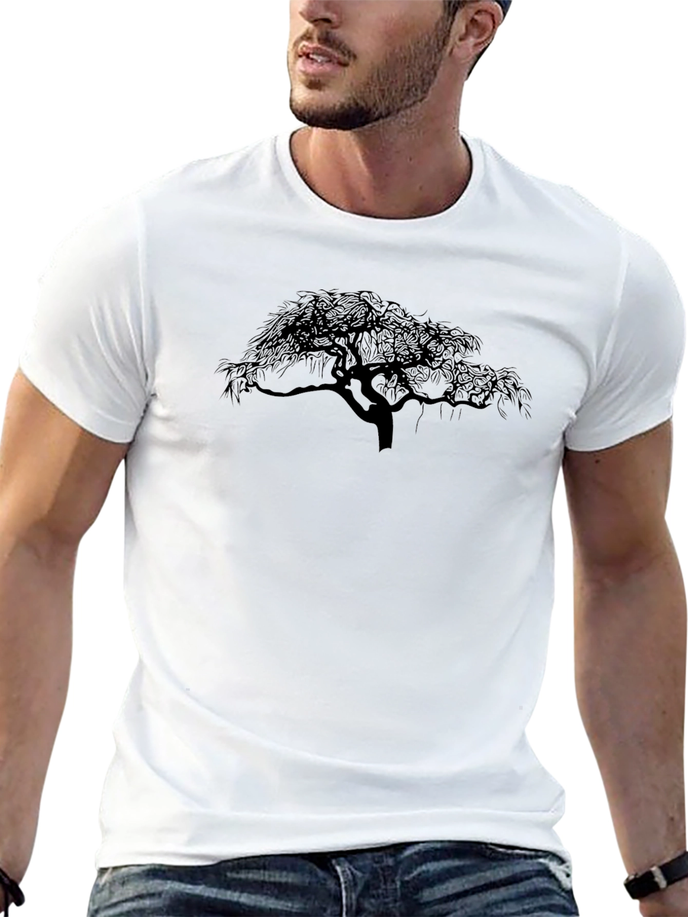 Black Tree Graphic Tee - Casual Style