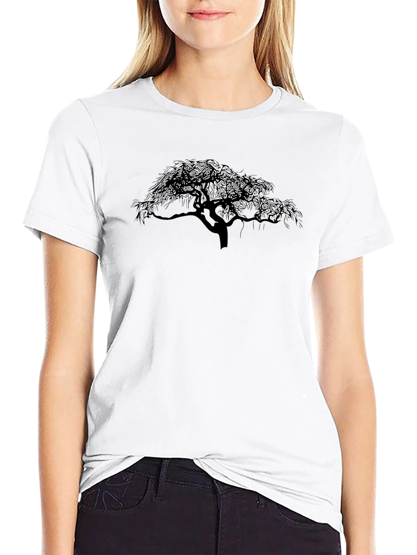 Black Tree Graphic Tee - Casual Style