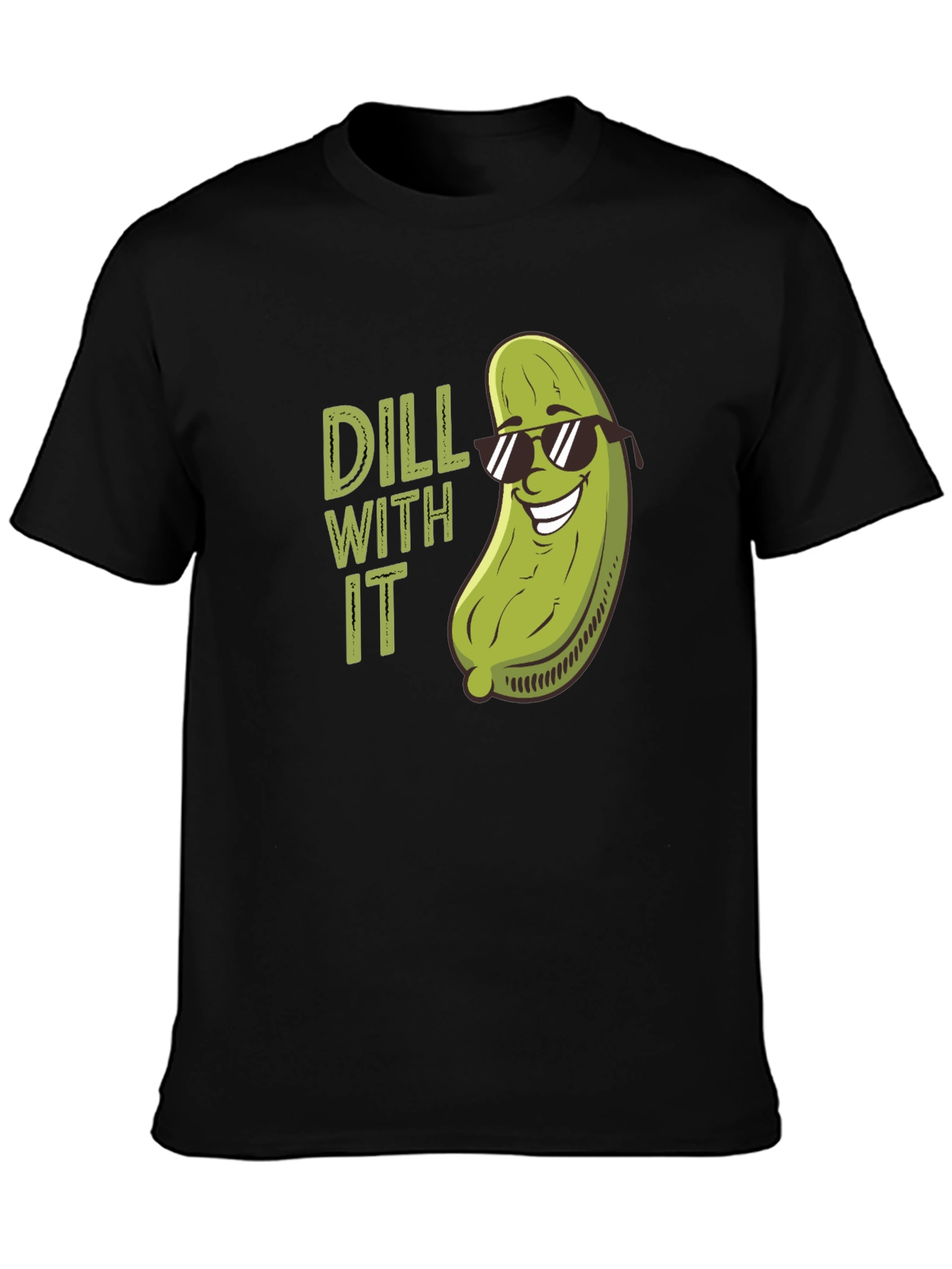 Dill With It Funny Pickle Pun T-Shirt