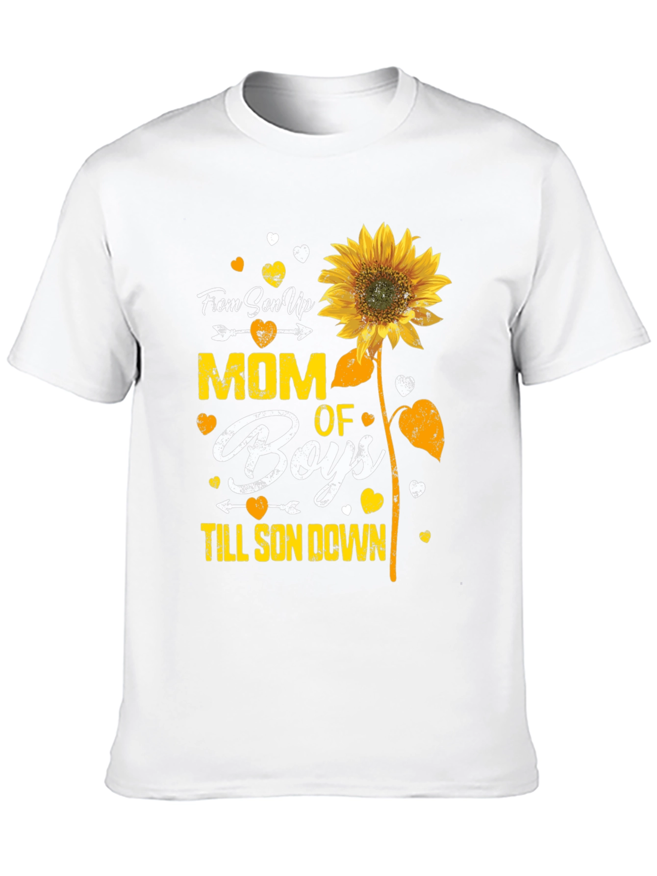 Mom of Boys Sunflower Graphic Tee