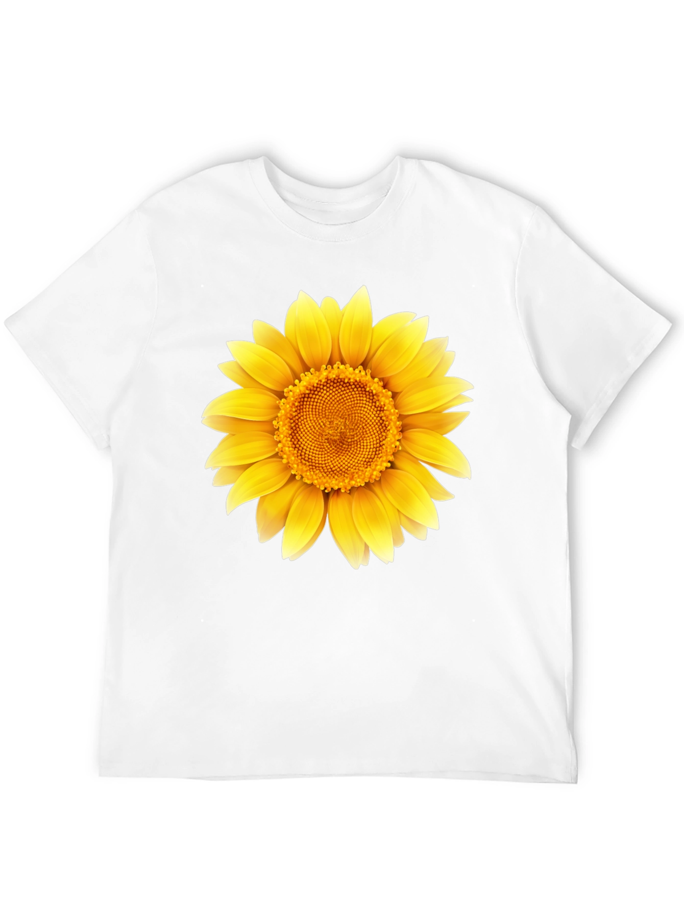 Sunflower Graphic Print T-Shirt - Casual Black Tee