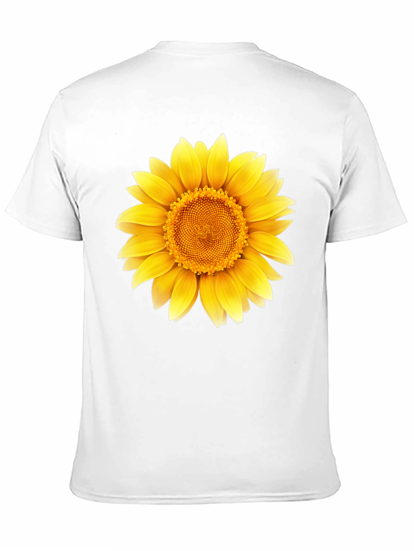 Sunflower Graphic Print T-Shirt - Casual Black Tee