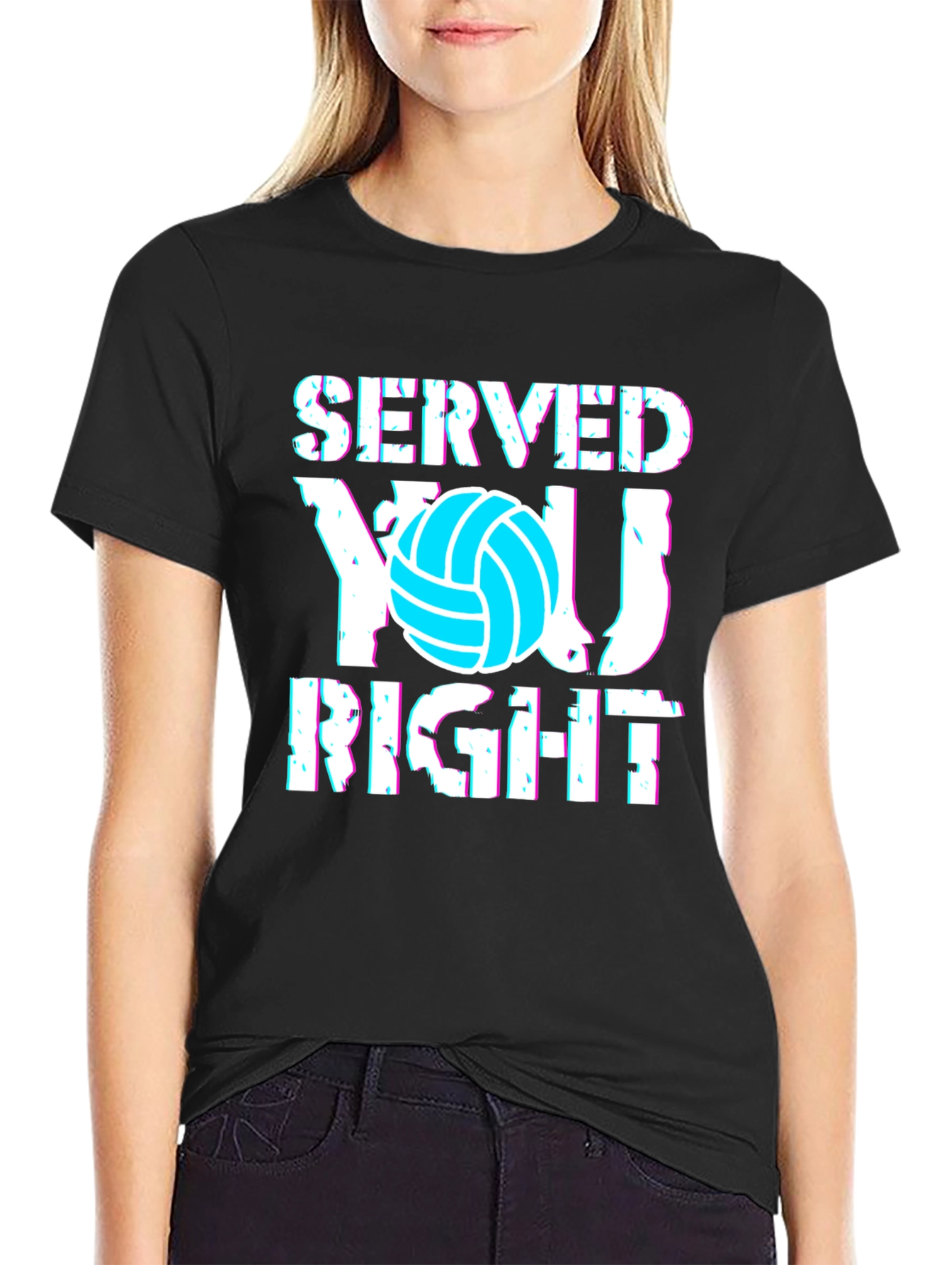 Served You Right Volleyball Graphic Tee