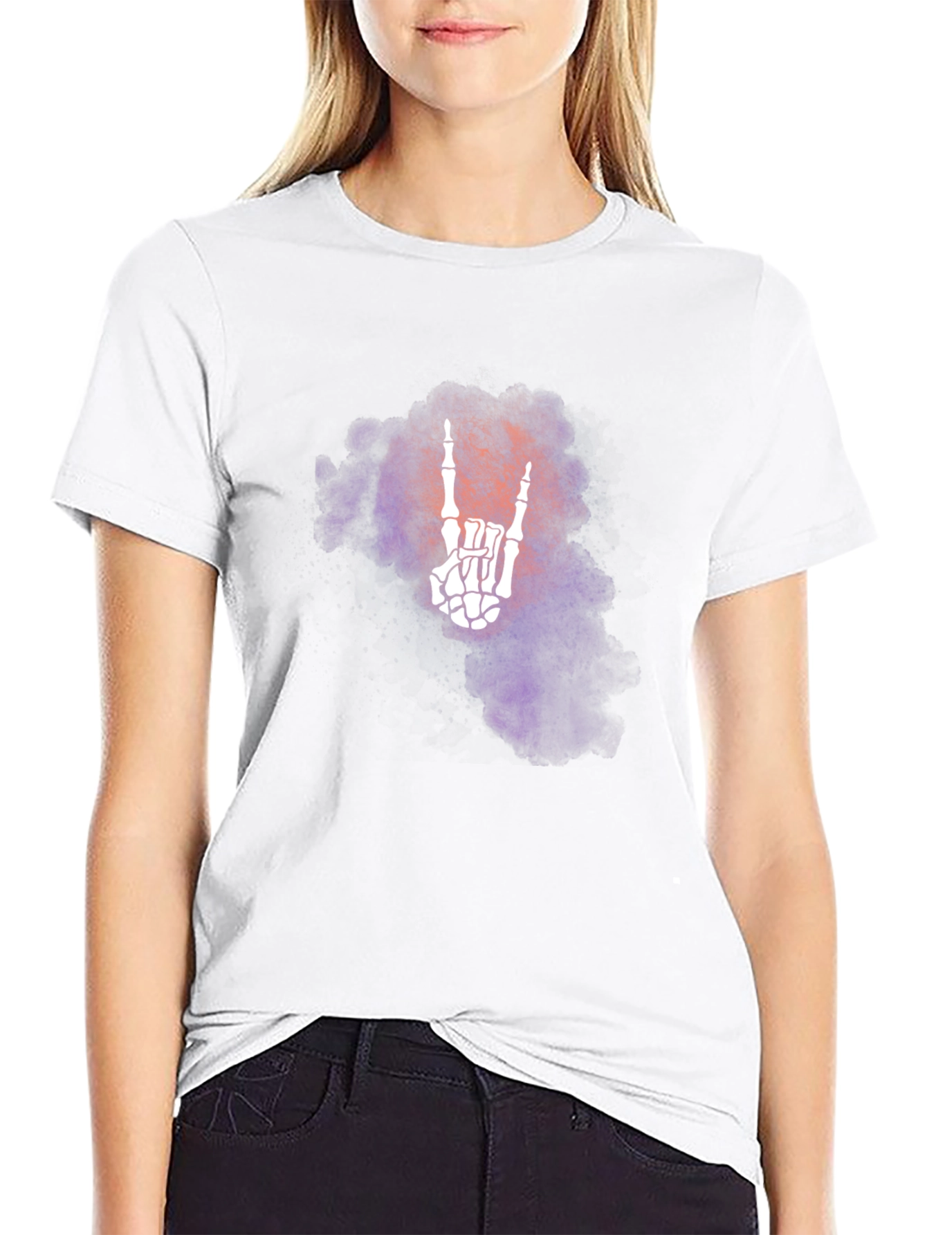 Rock On Skeleton Hand T-Shirt