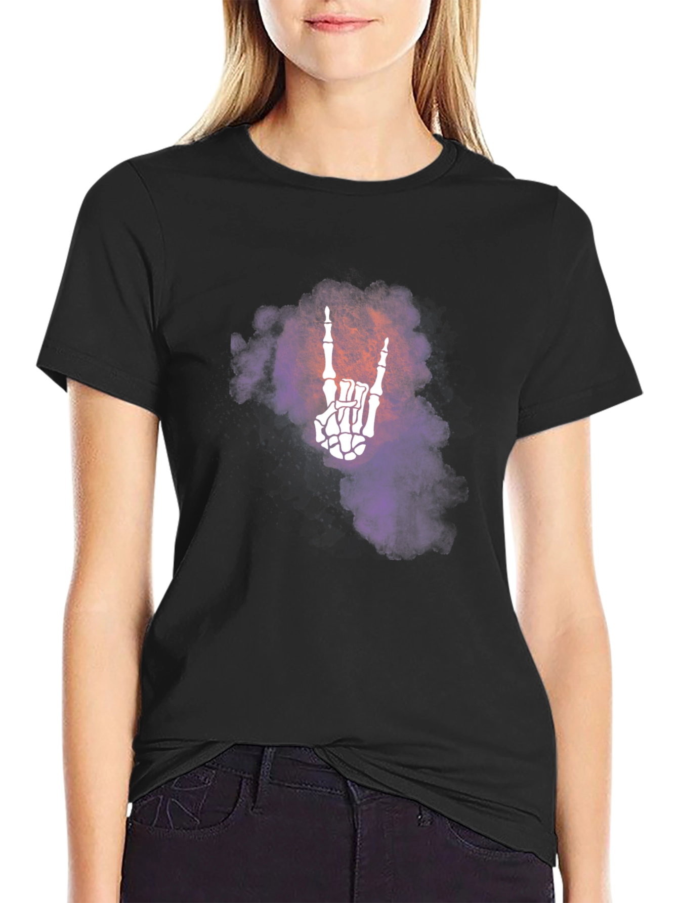 Rock On Skeleton Hand T-Shirt