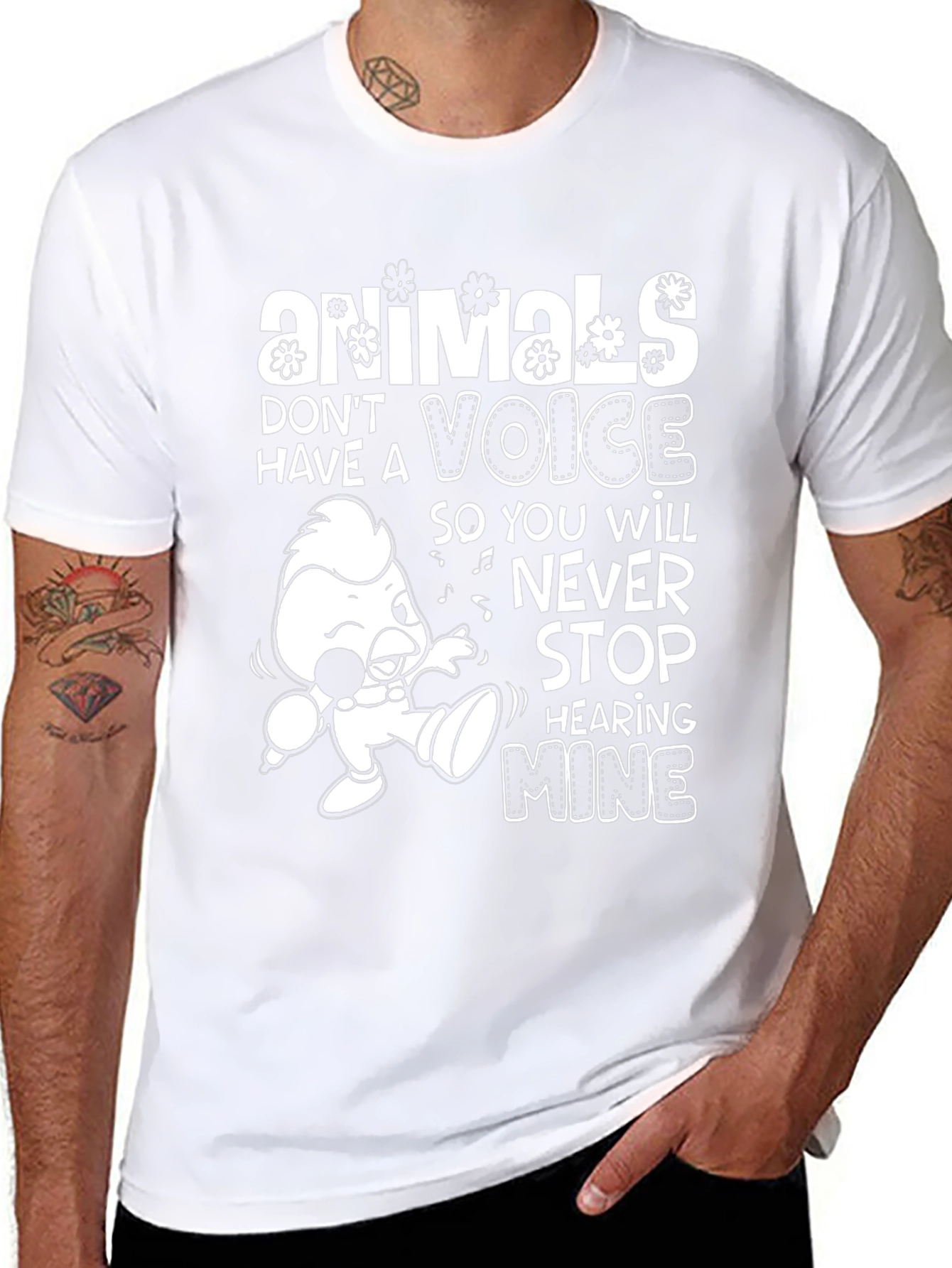Animals Voice Graphic T-Shirt